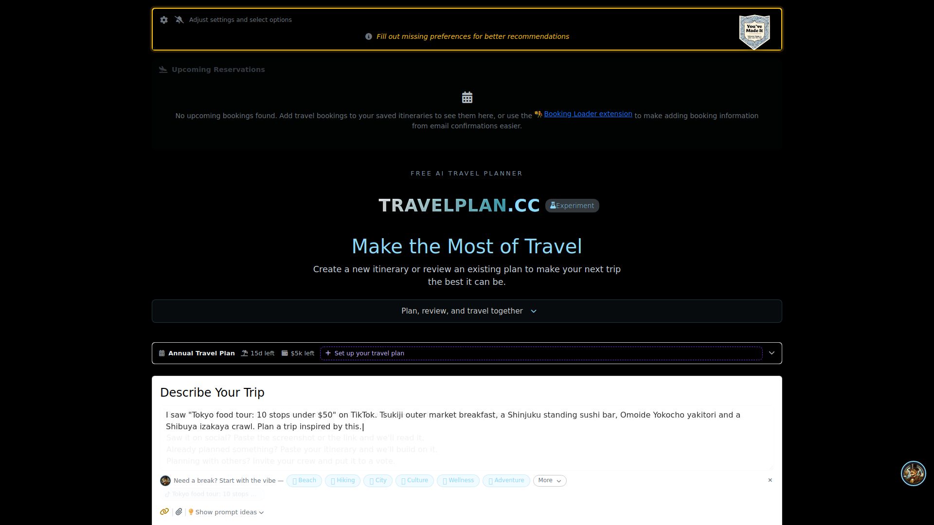 Travel Bug AI