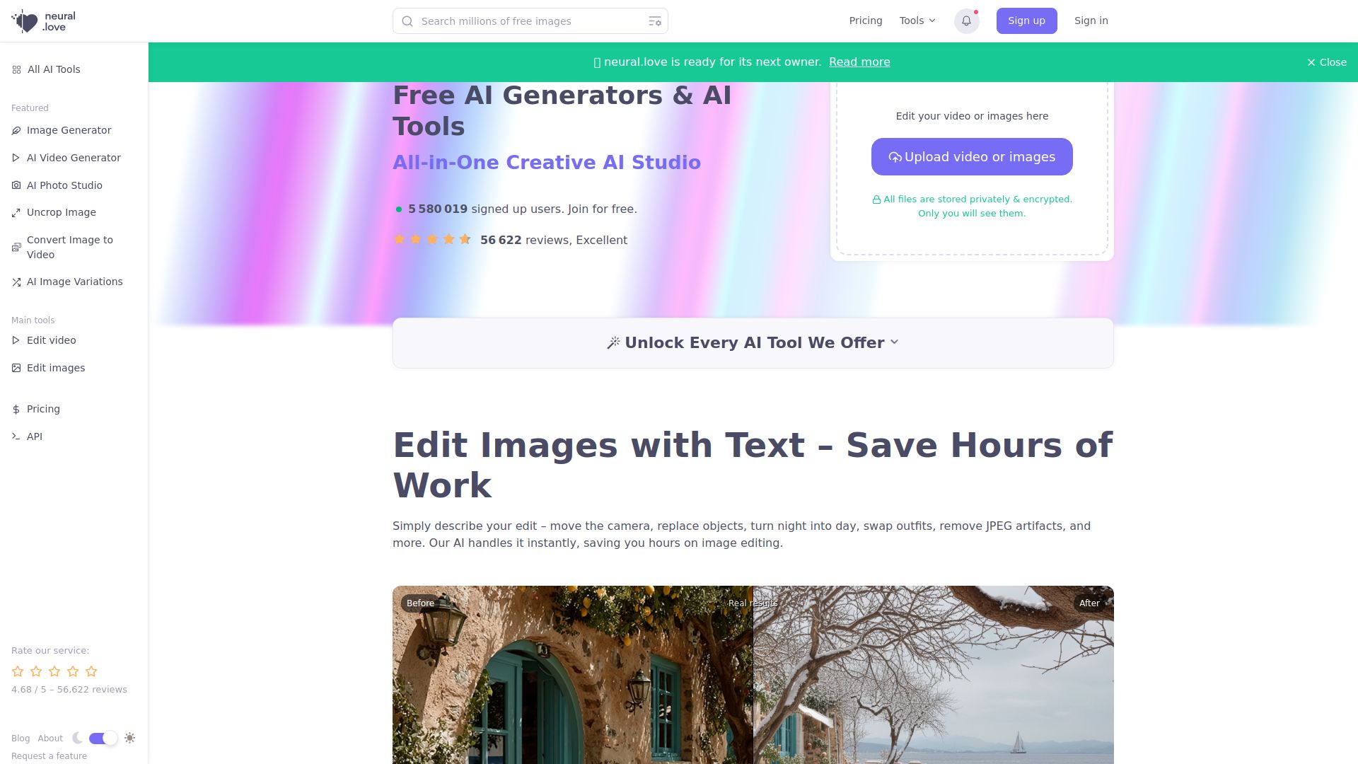 Neural.love Art Generator