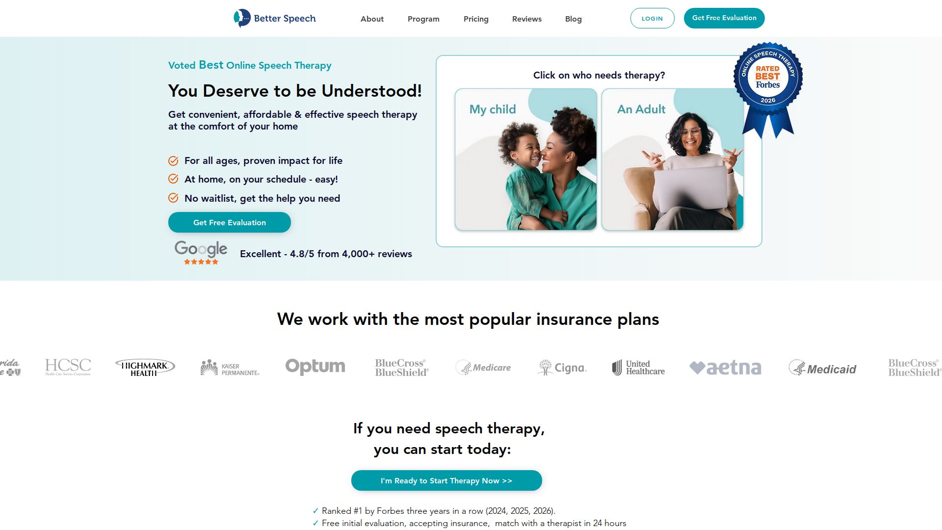 Better Speech Online Speech Therapy