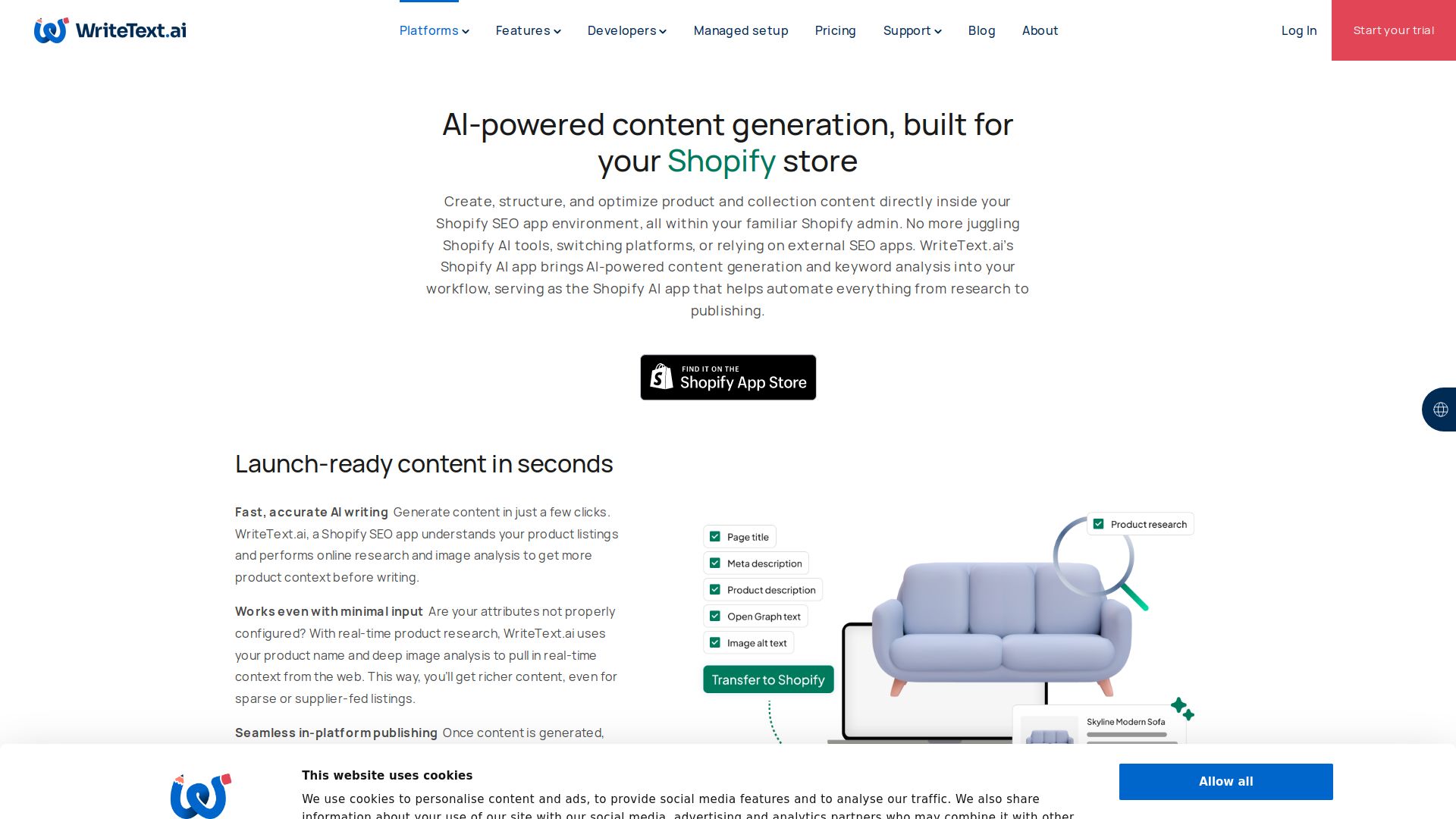 WriteText.ai for Shopify