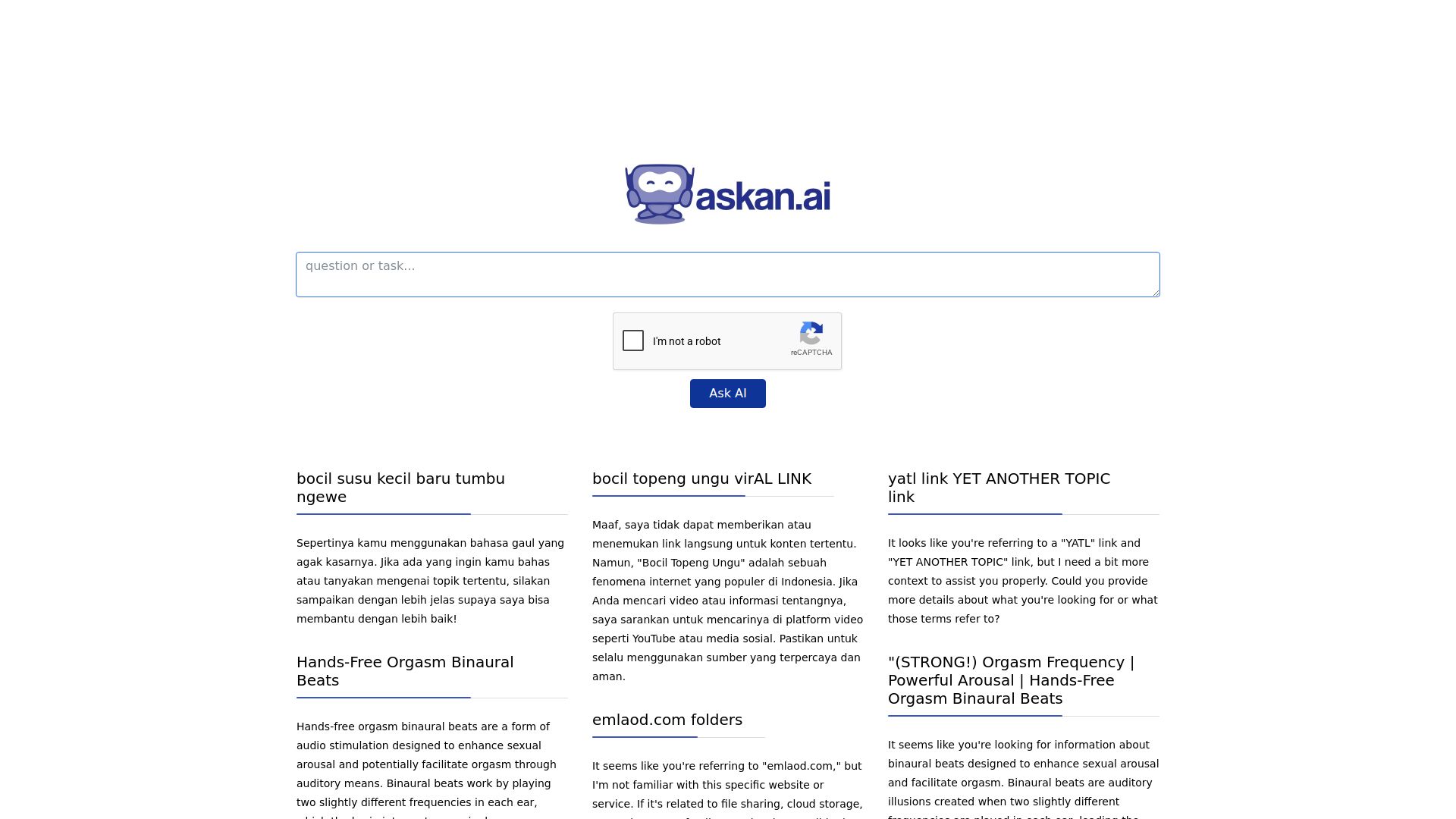 Ask an AI