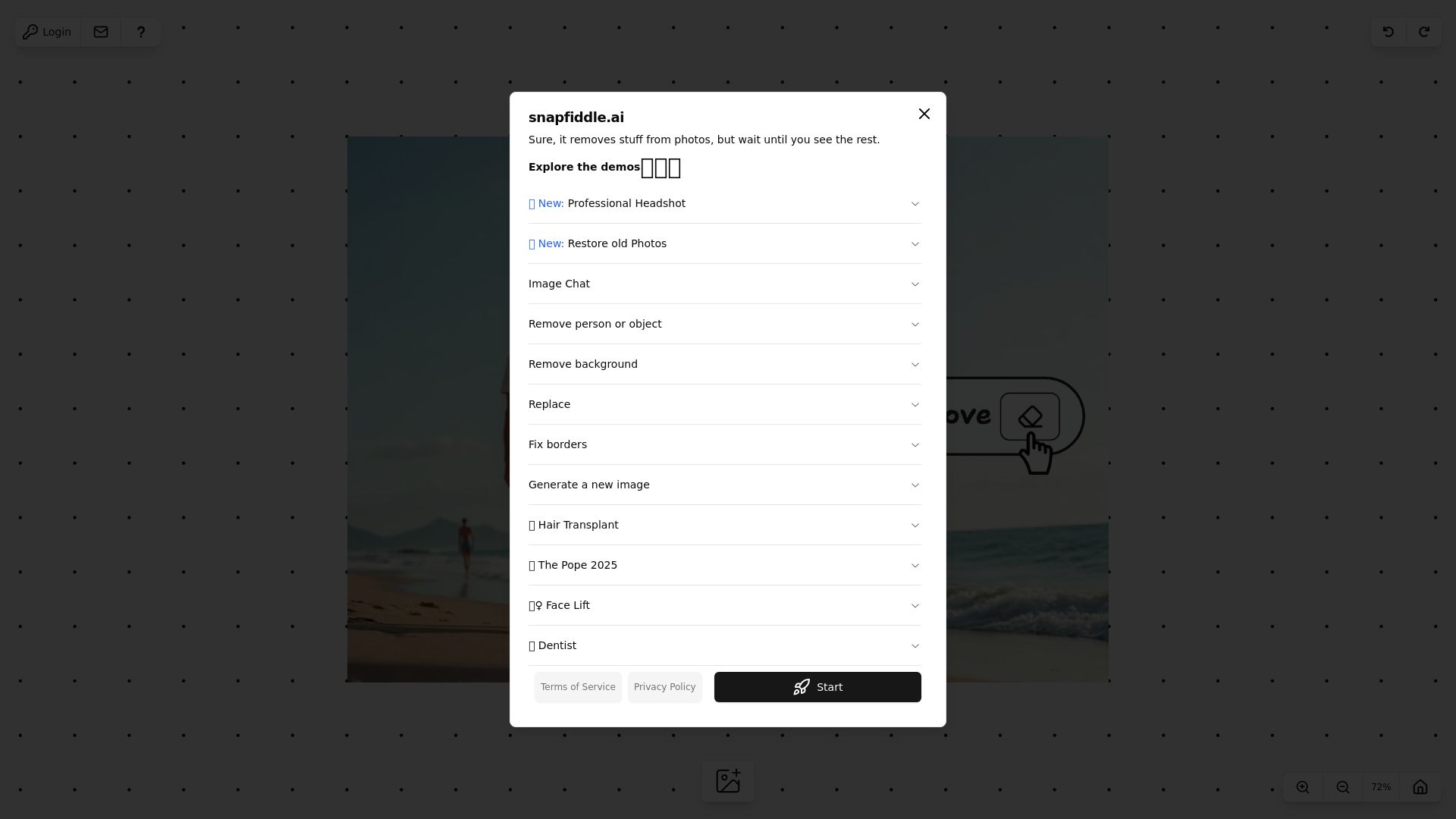 snapfiddle AI Image Editor