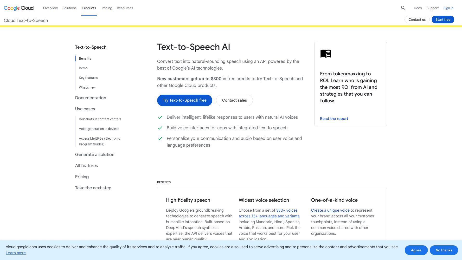 GOOGLE CLOUD TEXT-TO-SPEECH