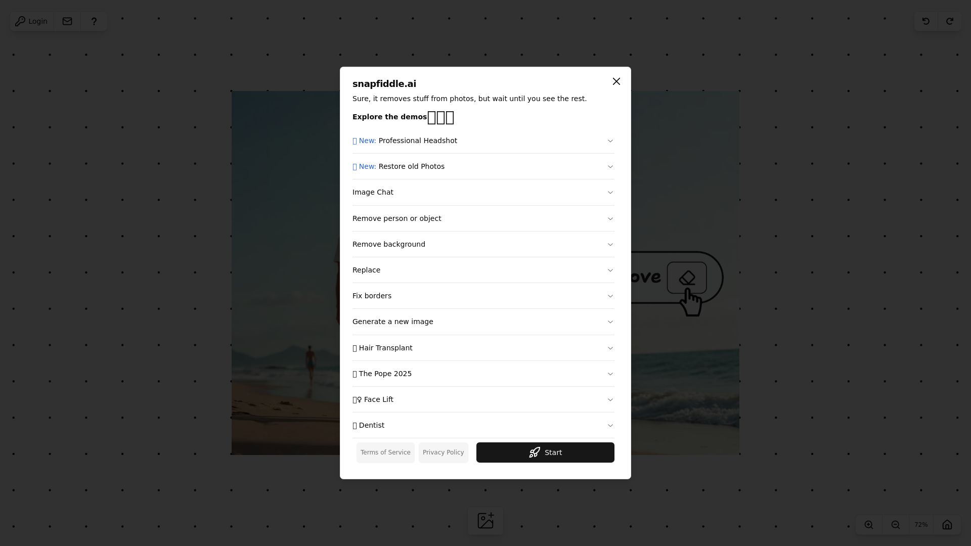 snapfiddle AI Image Editor