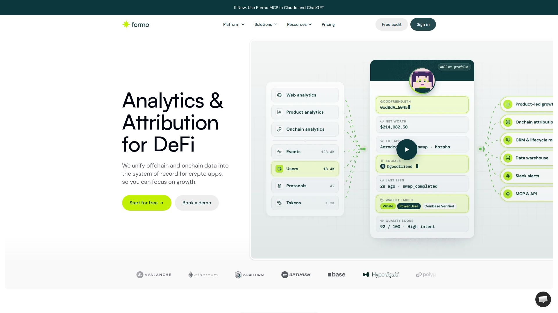 Formo's Agent Analytics