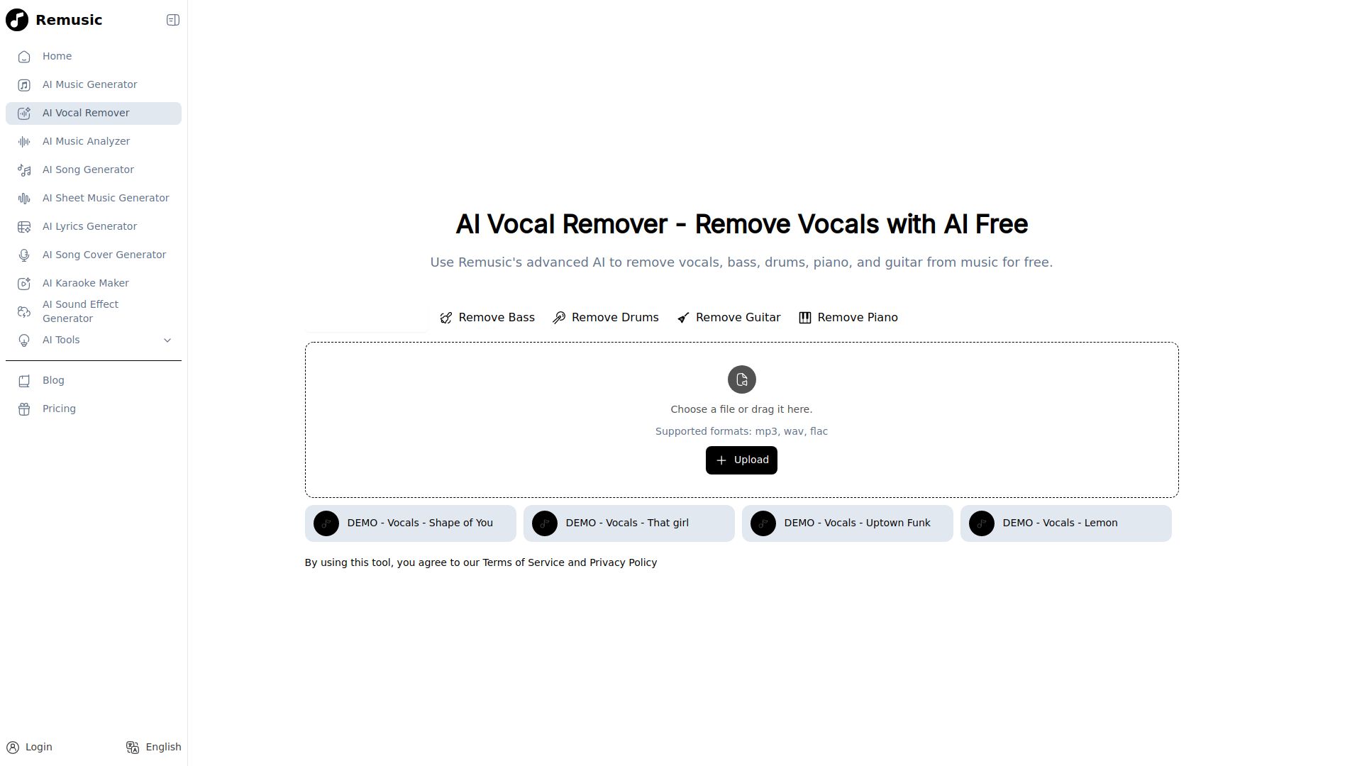 AI Vocal Remover