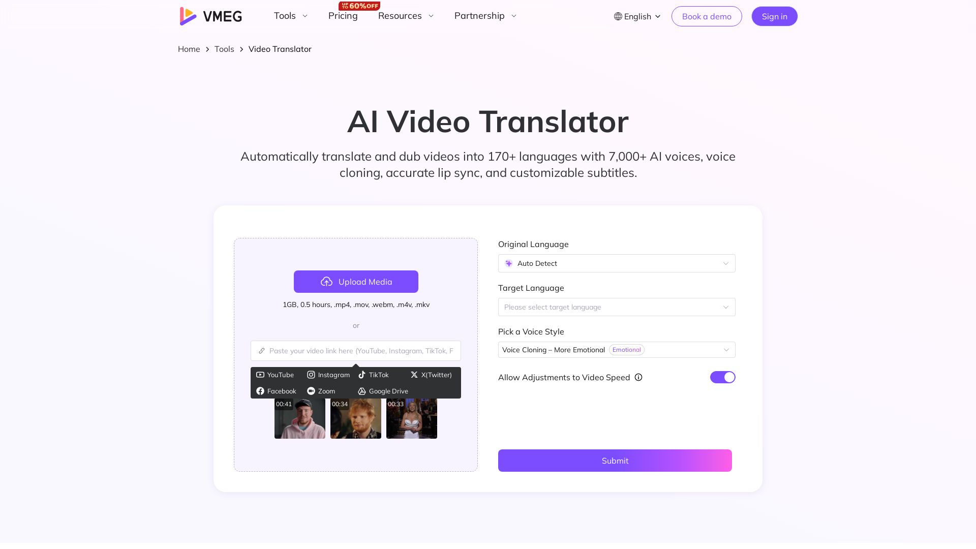 VMEG Video Translation