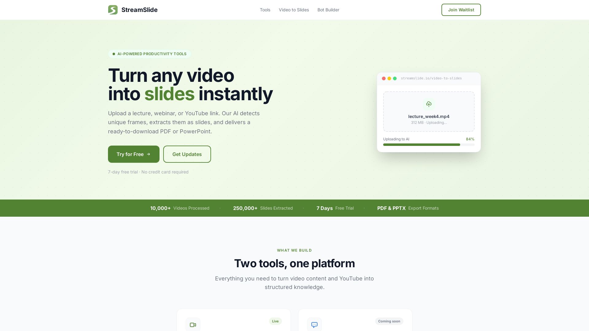 Stream Slides