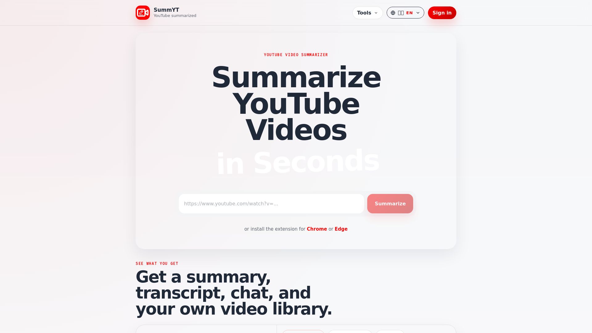 YouTube Summarized