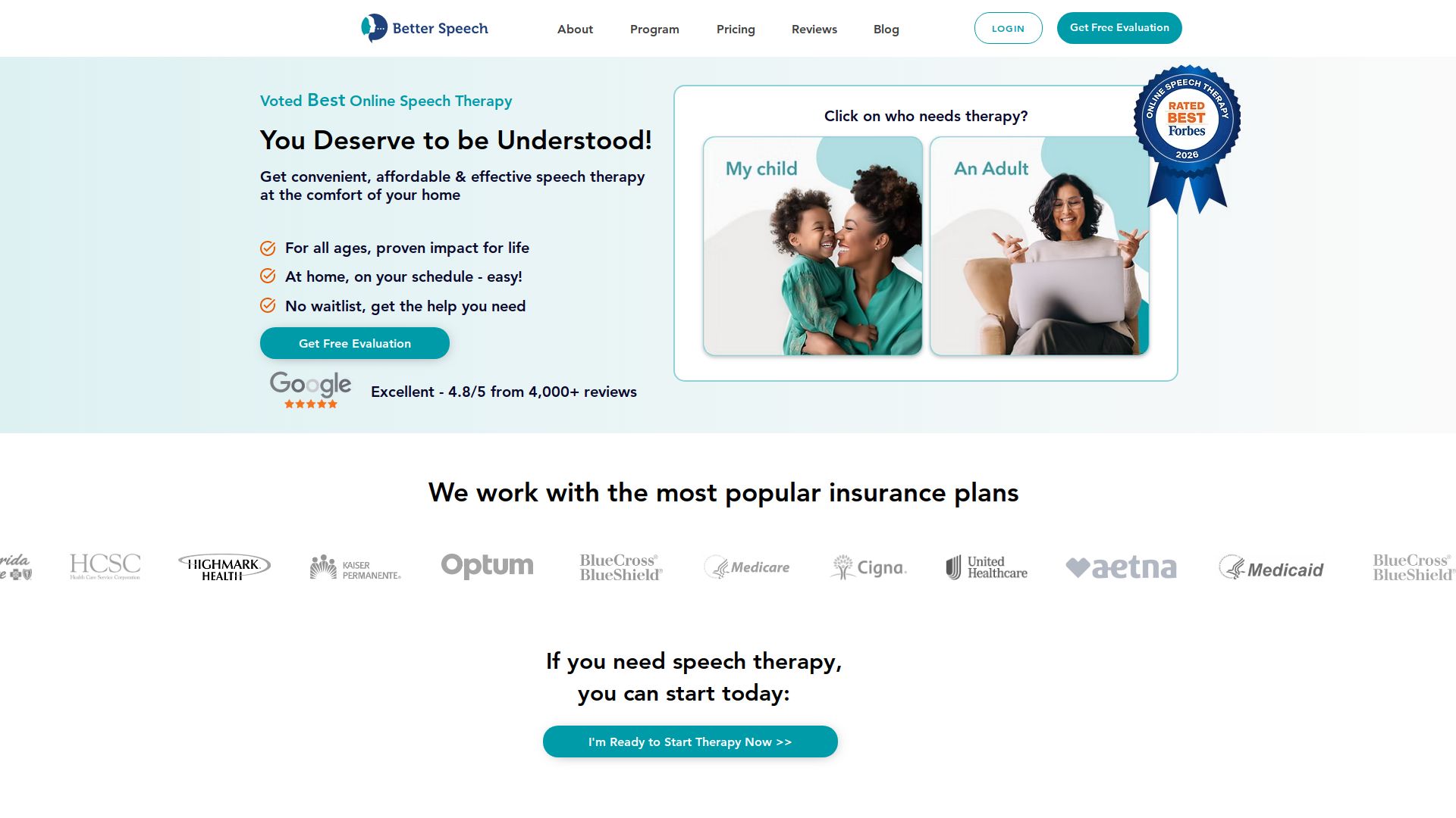 Better Speech Online Speech Therapy