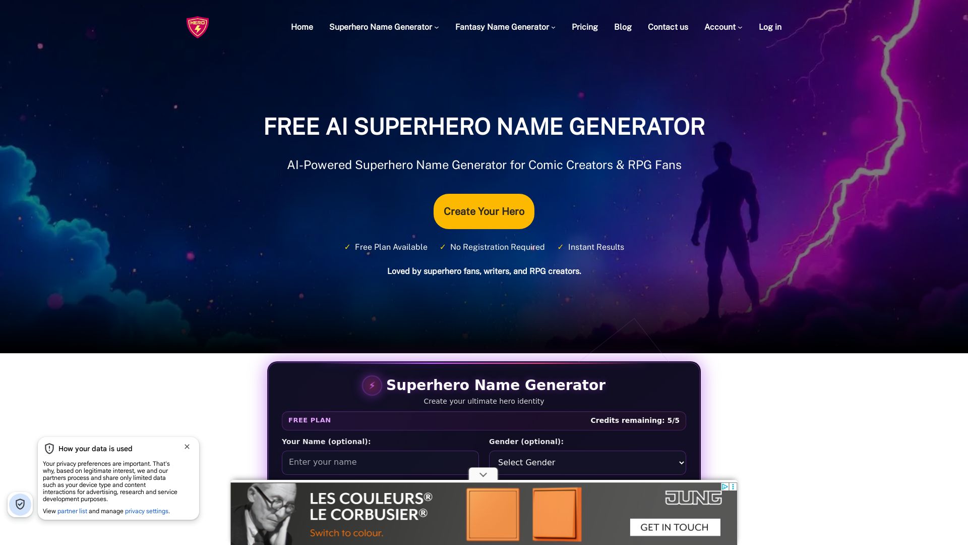 Superhero Name Generator
