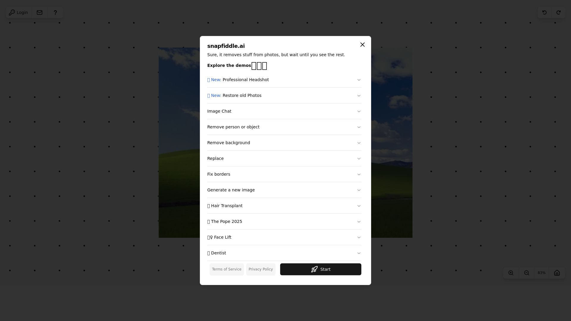 snapfiddle AI Image Editor
