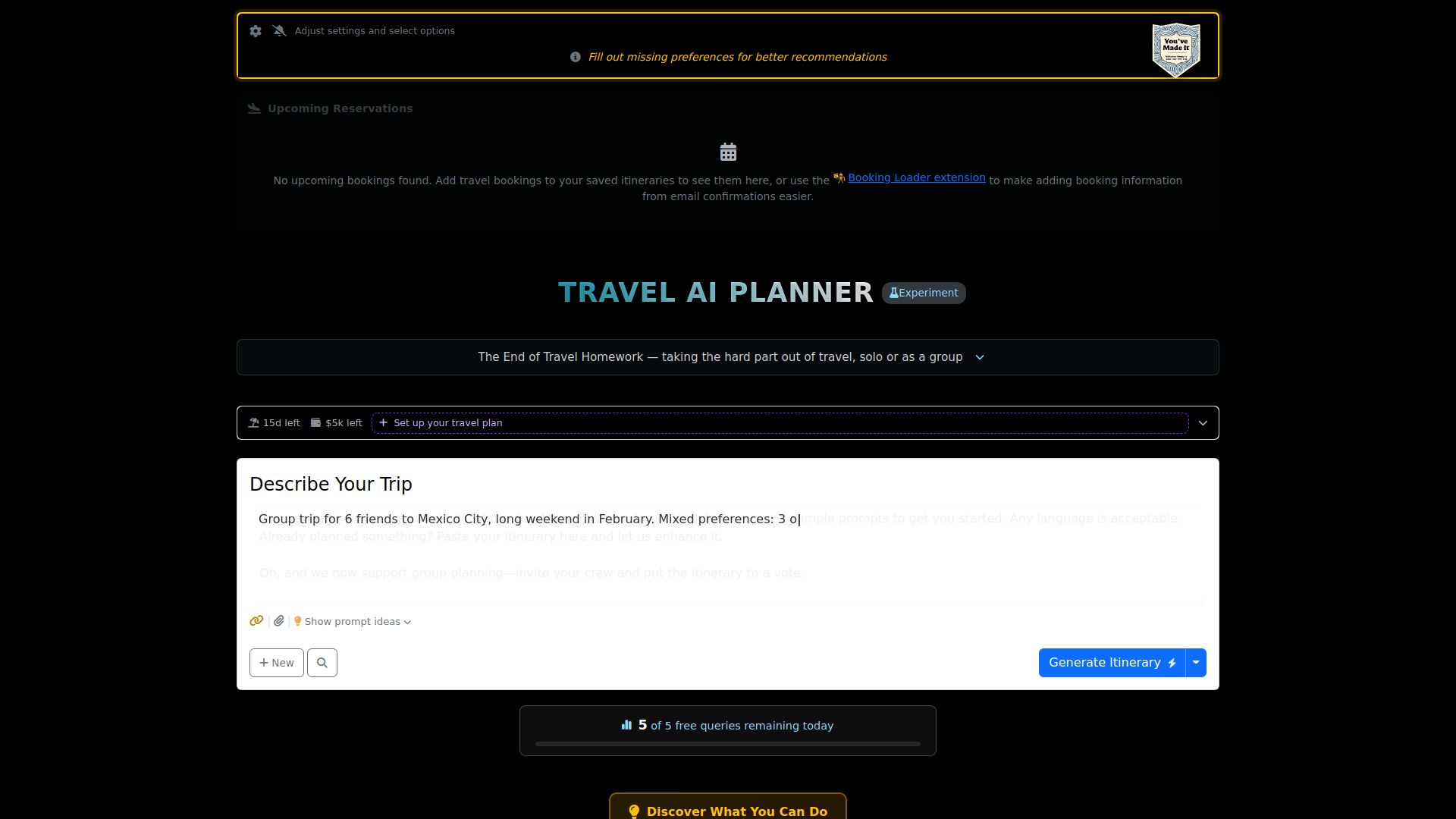 Travel Bug AI