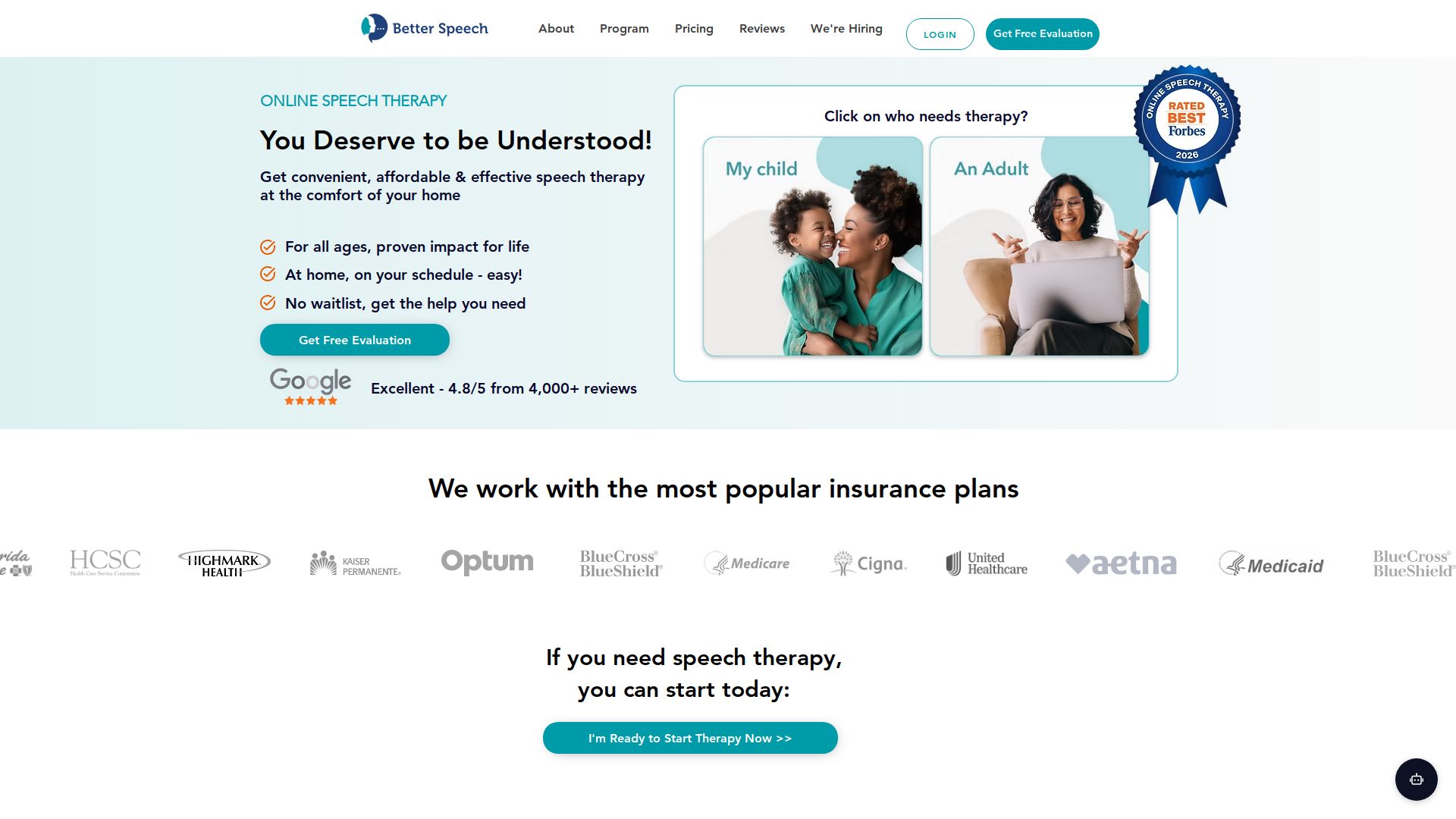 Better Speech Online Speech Therapy