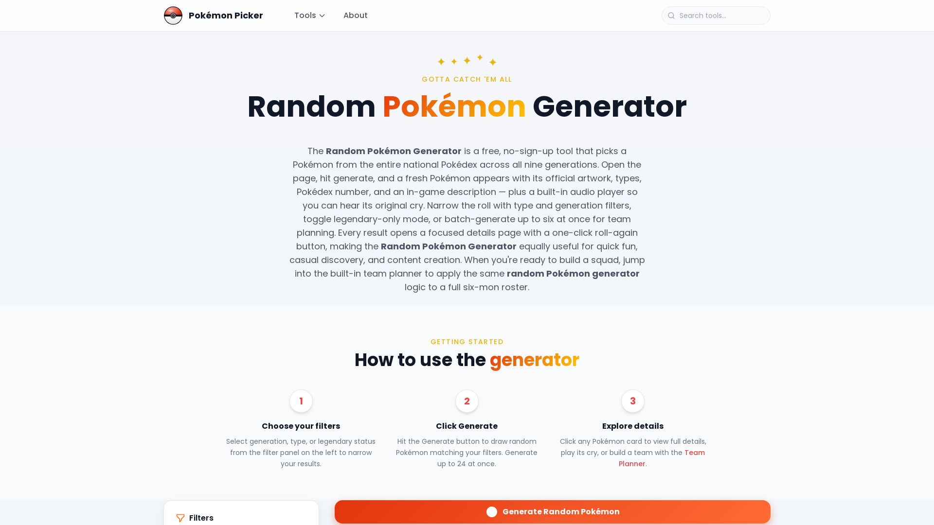 Random Pokemon Generator