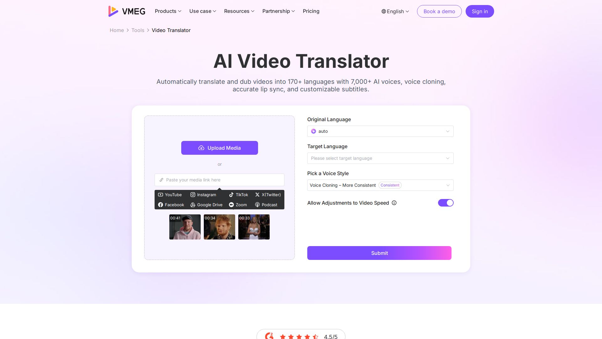 VMEG Video Translation