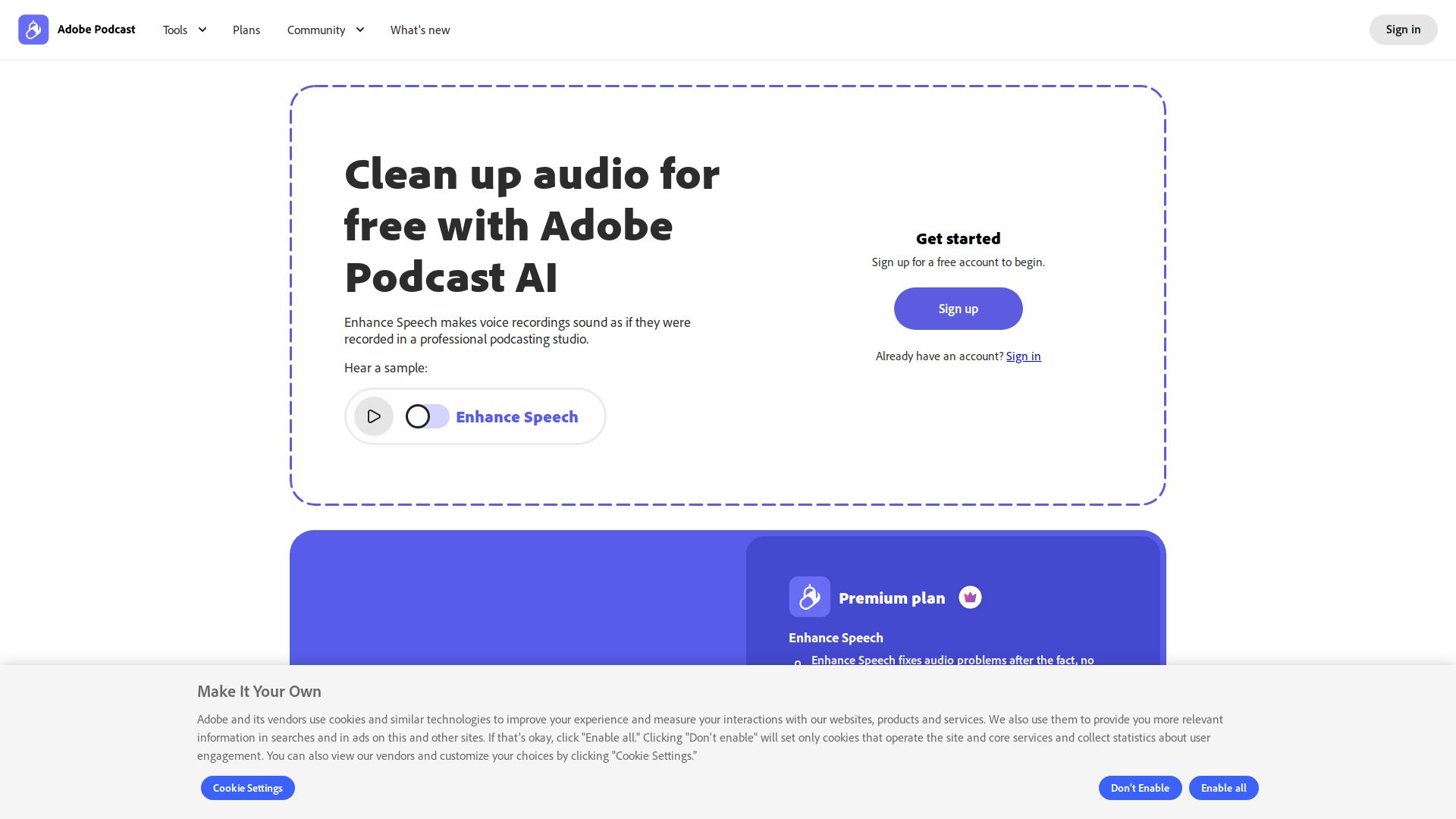 Adobe Enhance Speech