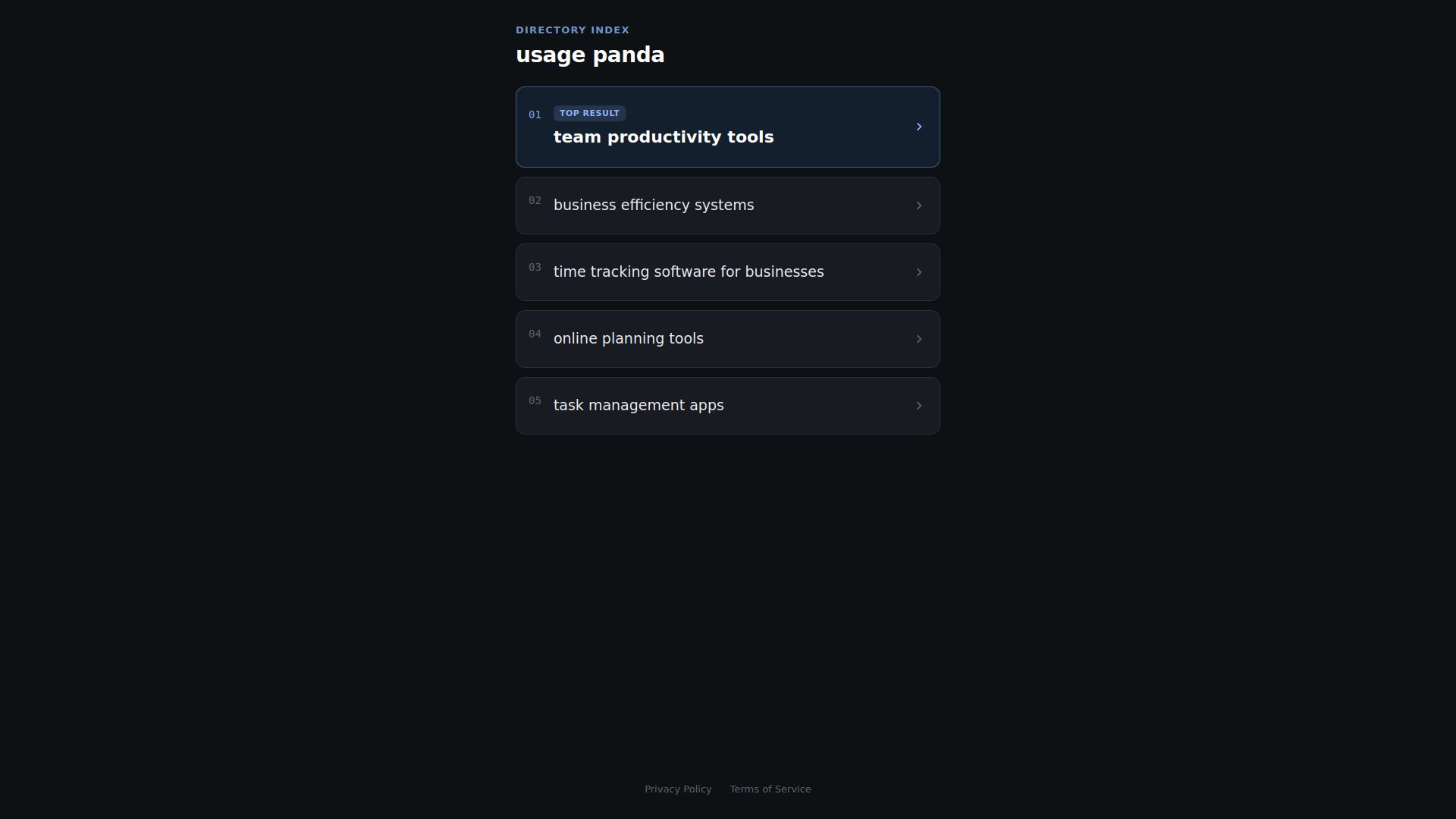 Usage Panda
