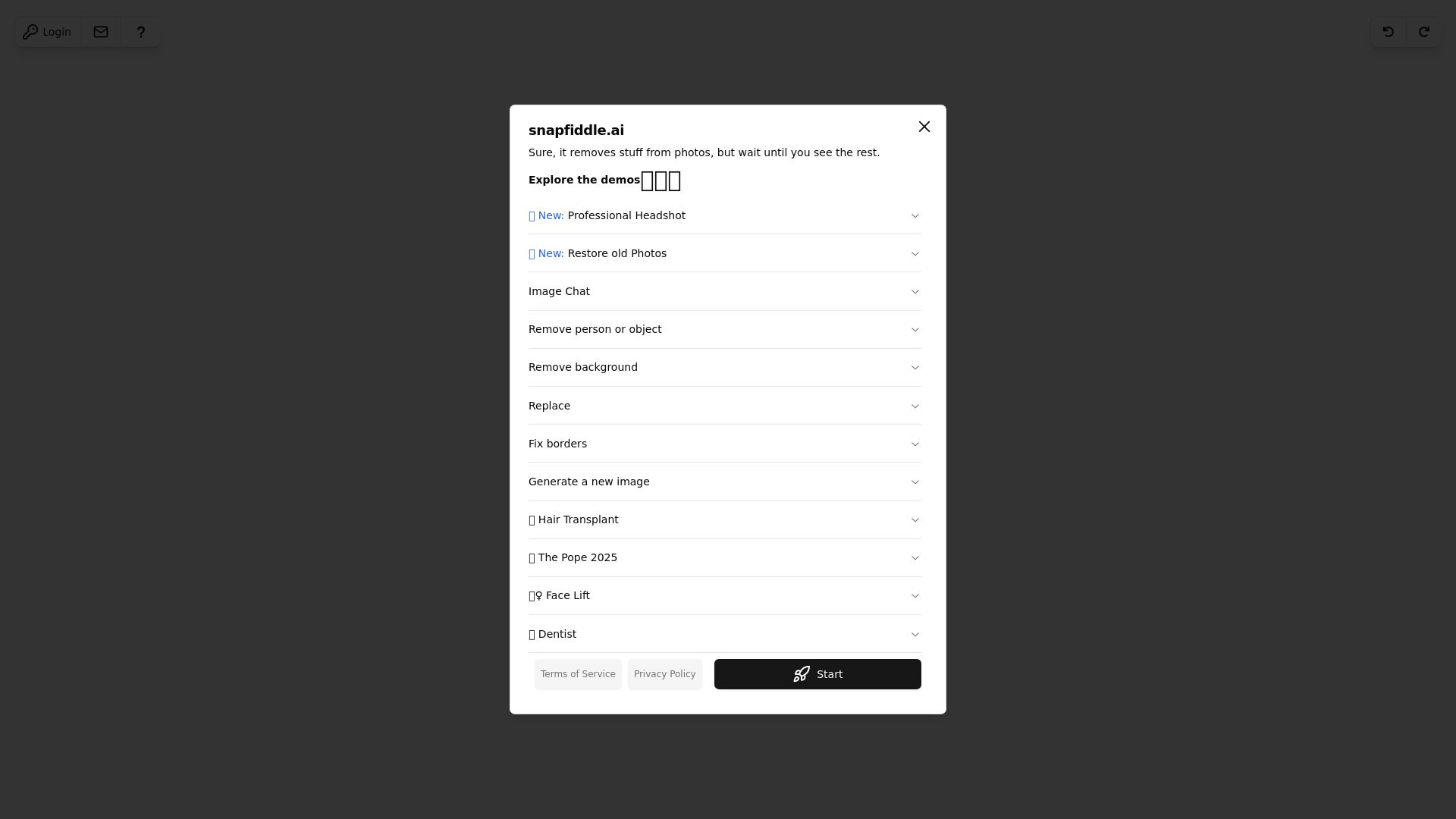 snapfiddle AI Image Editor