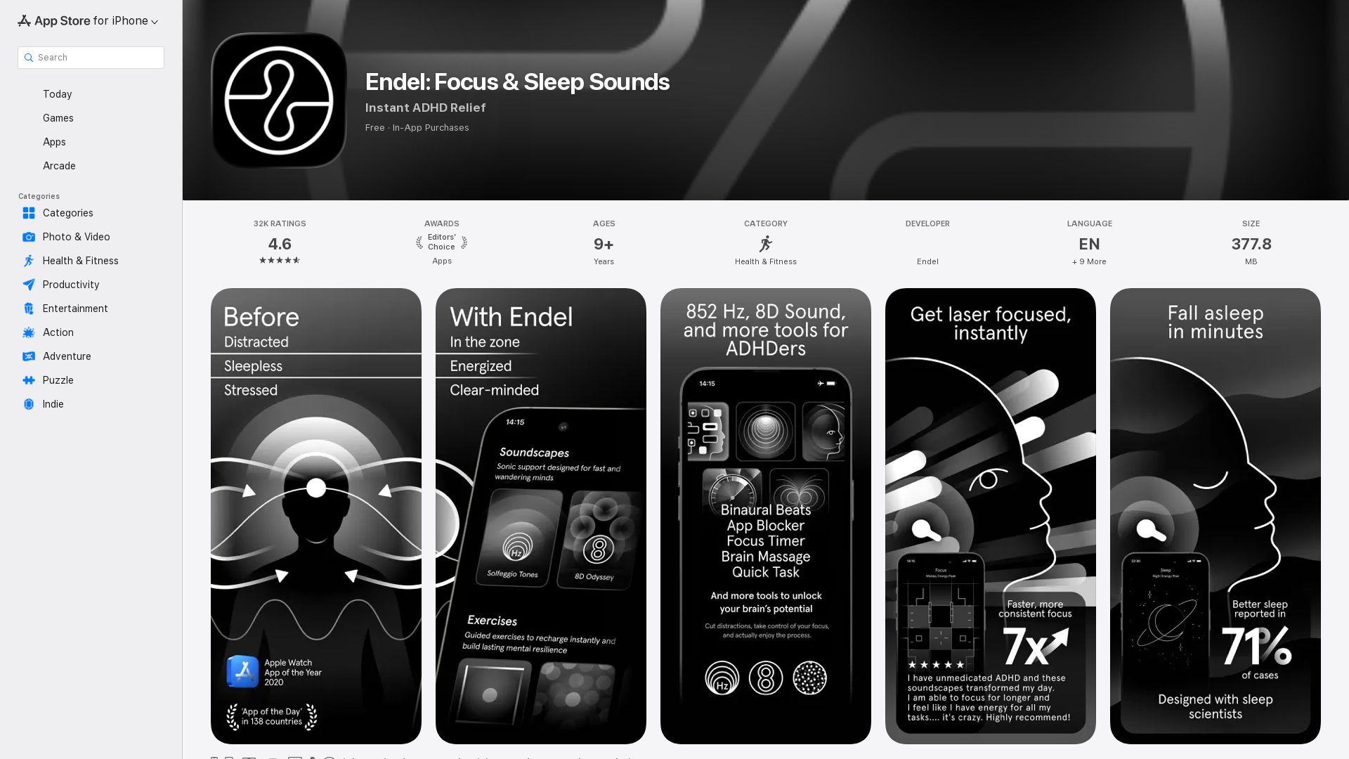 Endel: Focus, Sleep, Relax