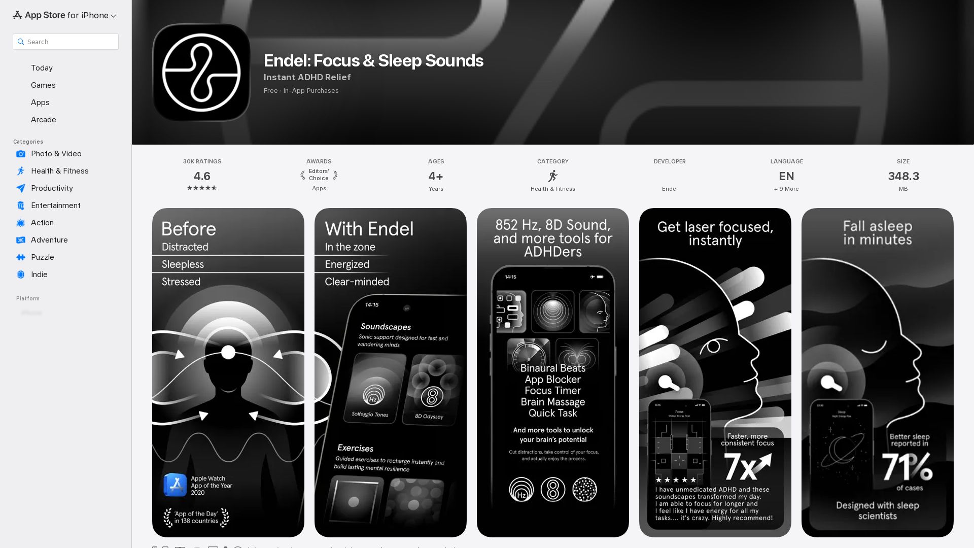 Endel: Focus, Sleep, Relax