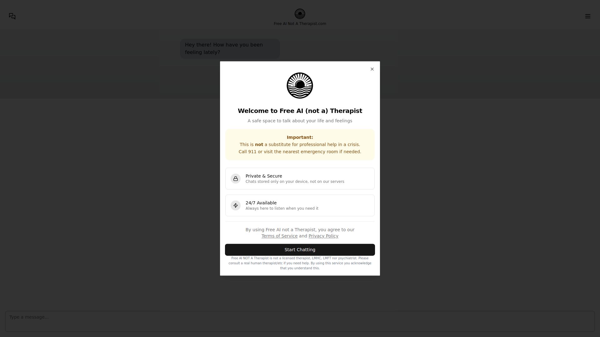 Free AI Therapist