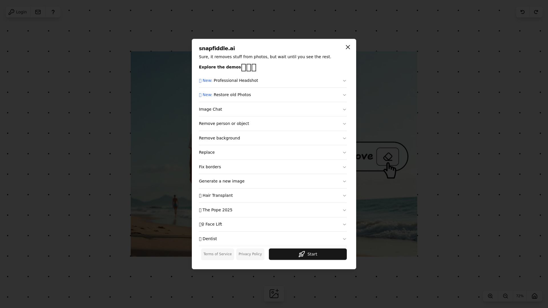 snapfiddle AI Image Editor