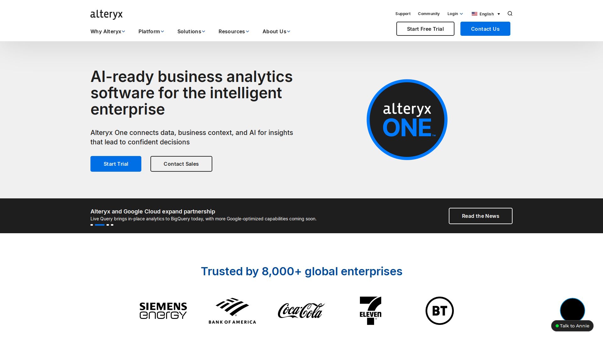 Alteryx Analytics Cloud Platform