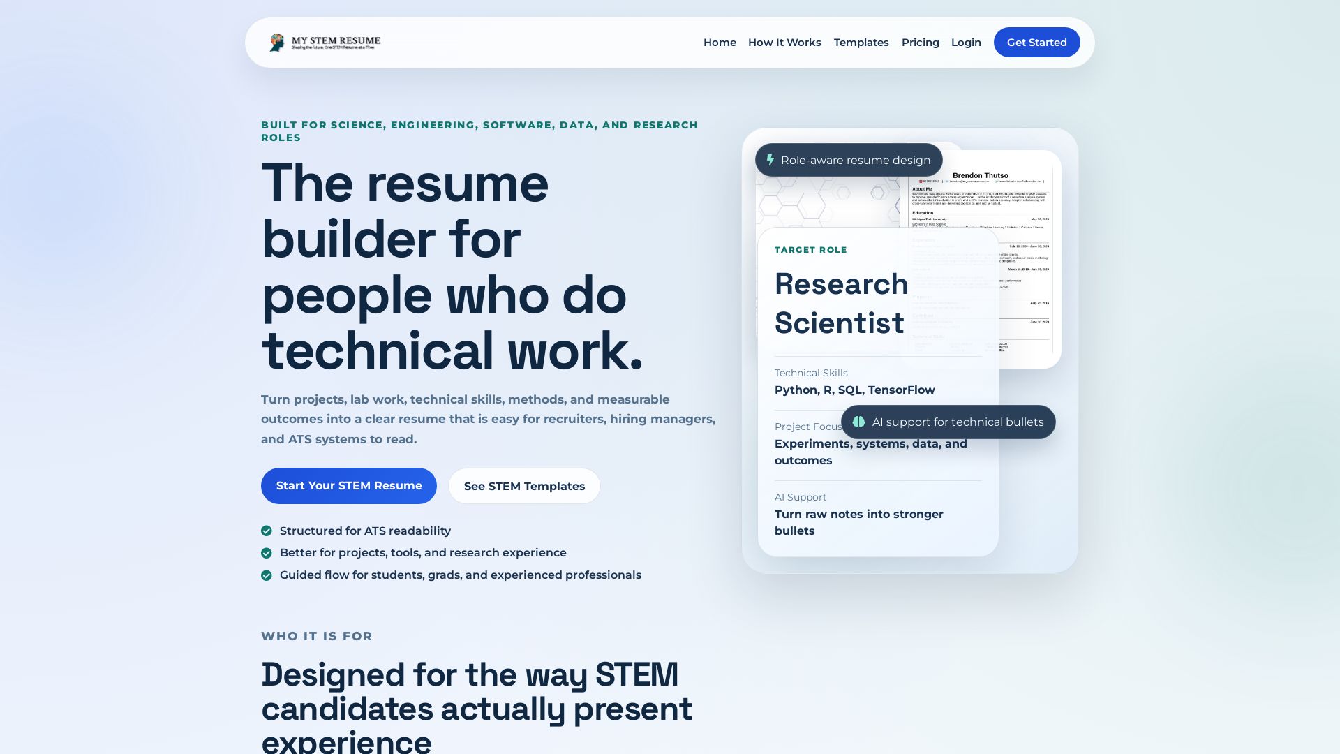 My STEM Resume