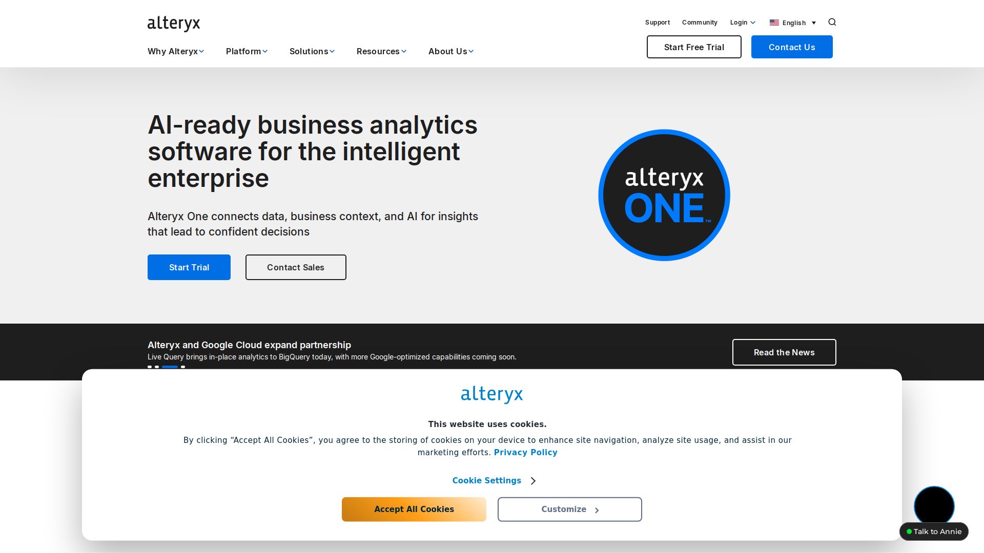 Alteryx Analytics Cloud Platform