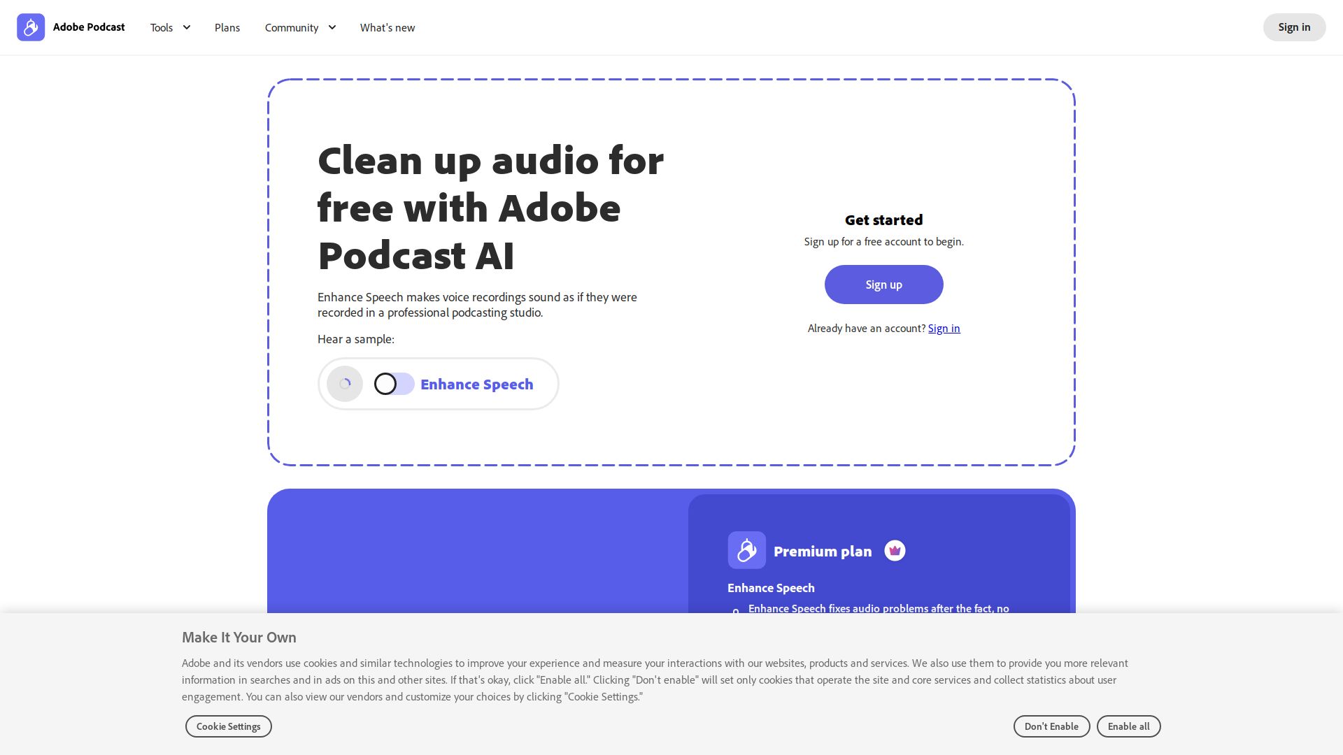 Adobe Enhance Speech