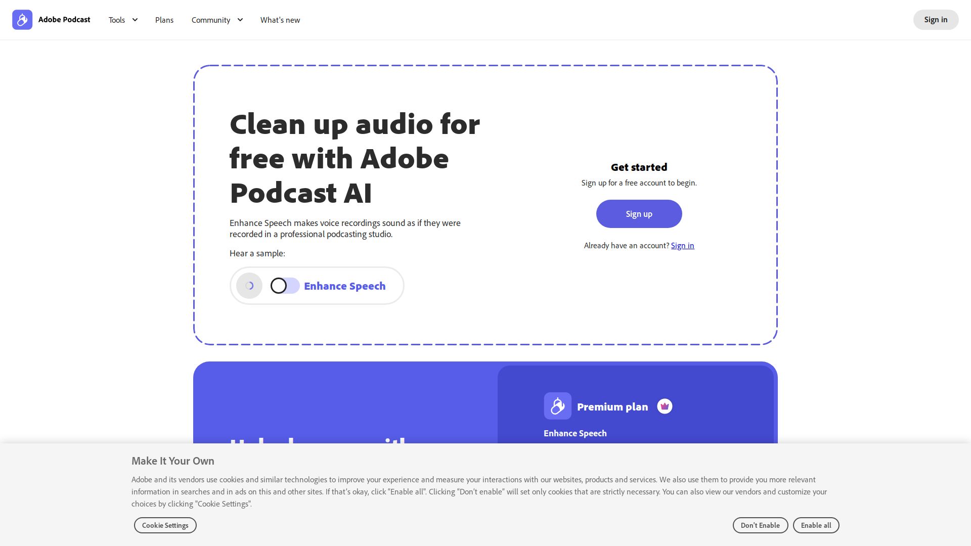 Adobe Enhance Speech