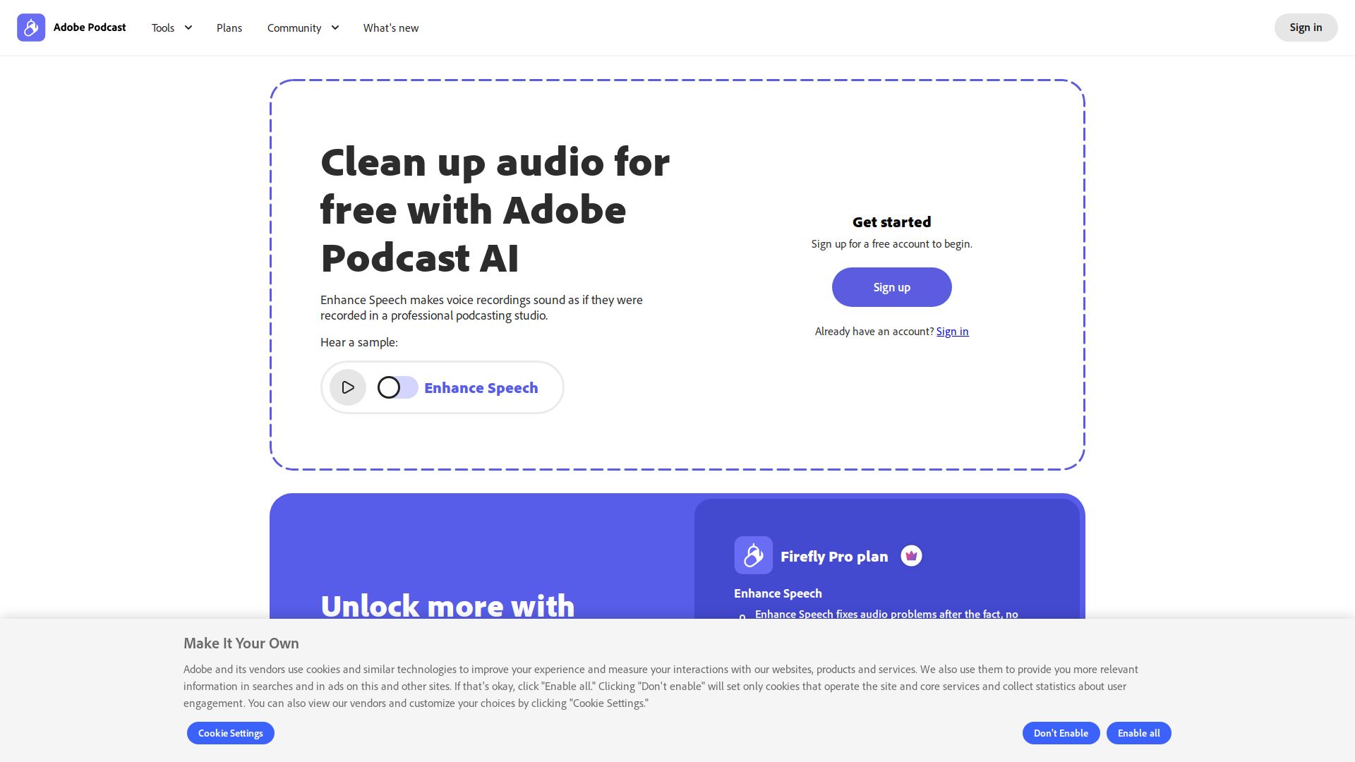 Adobe Enhance Speech