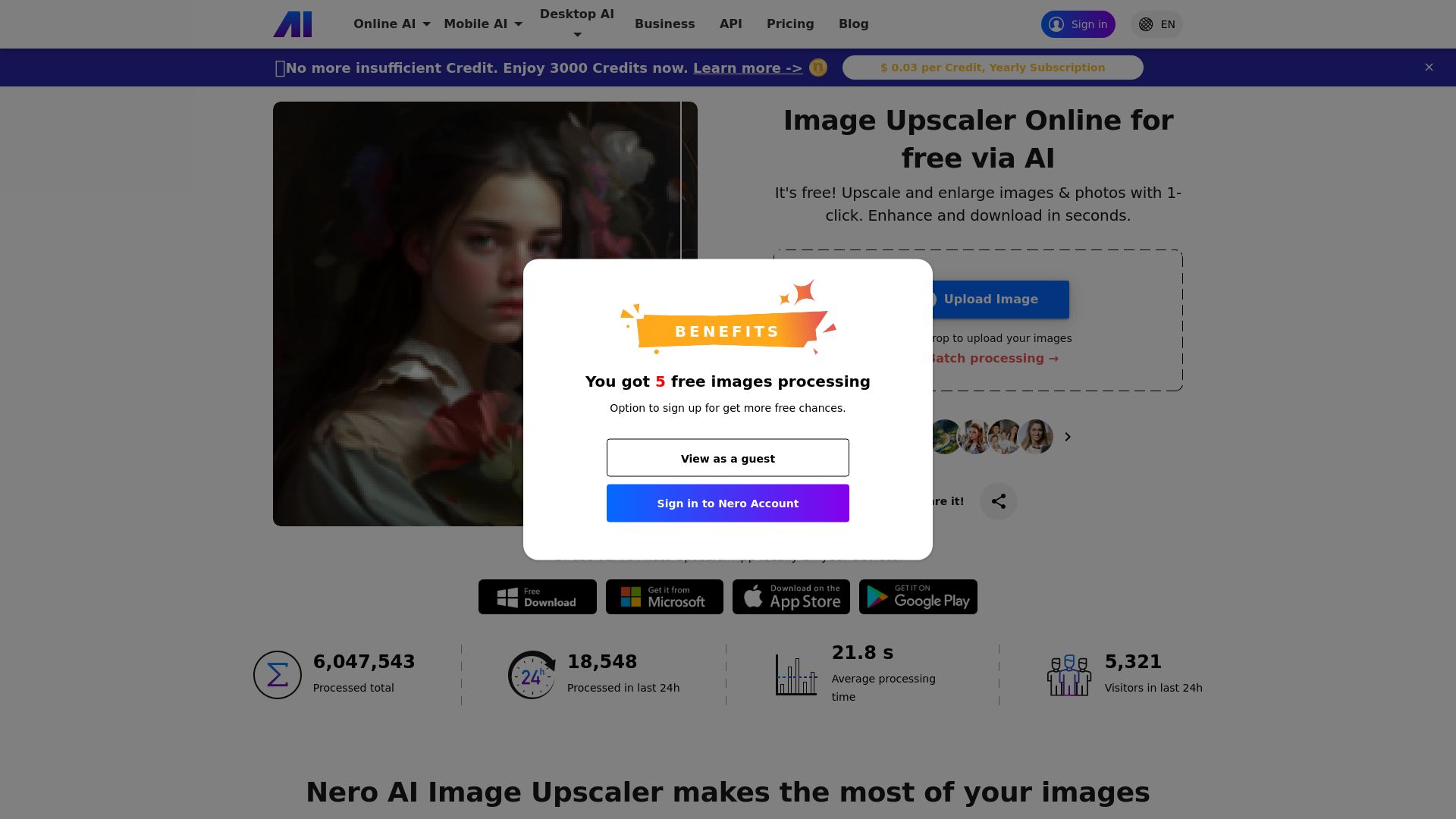 Nero AI Image Upscaler / Image / Best Tools - GoGetGPT.com