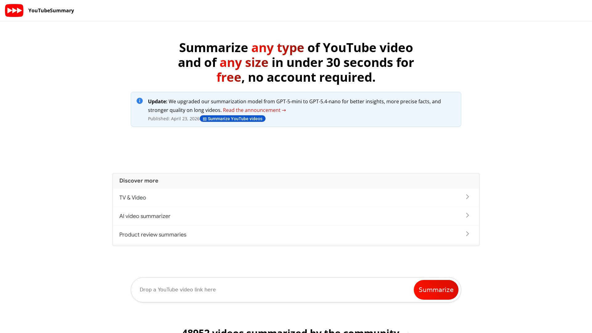 YouTube Summary