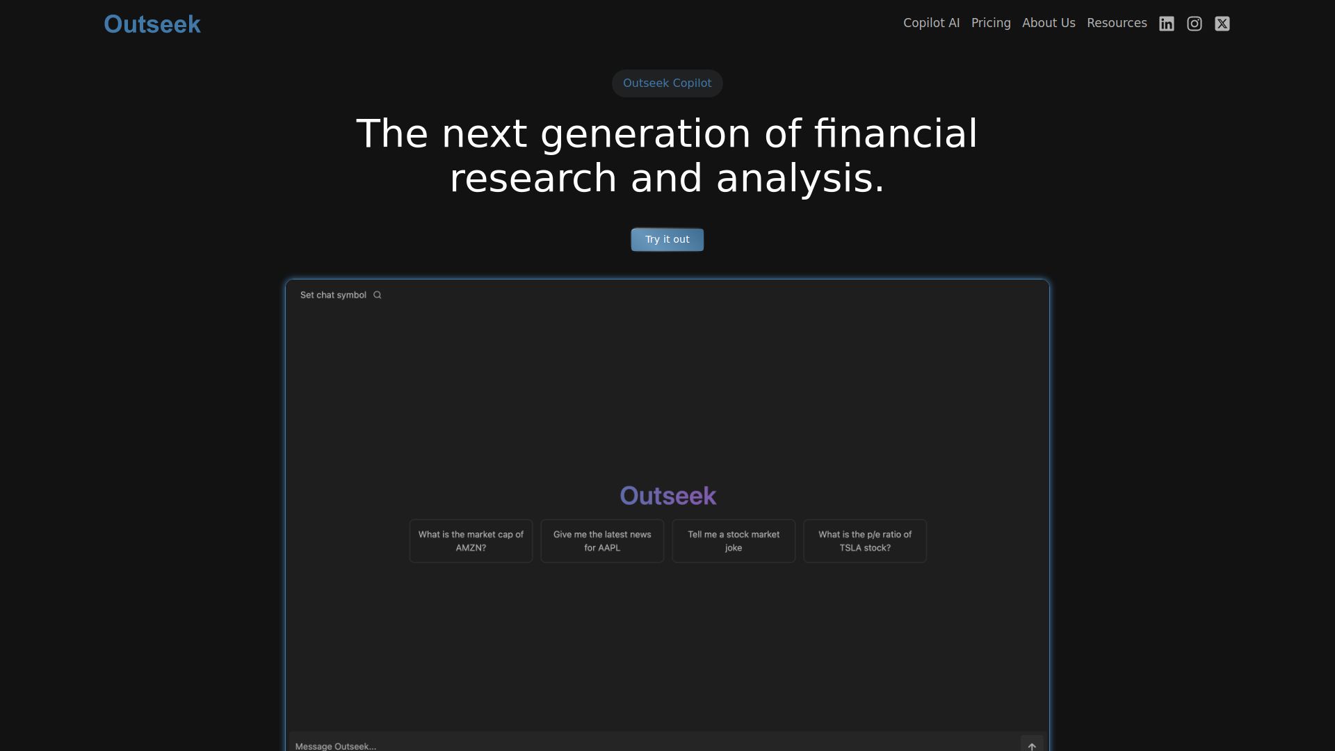 Outseek Financial Terminal