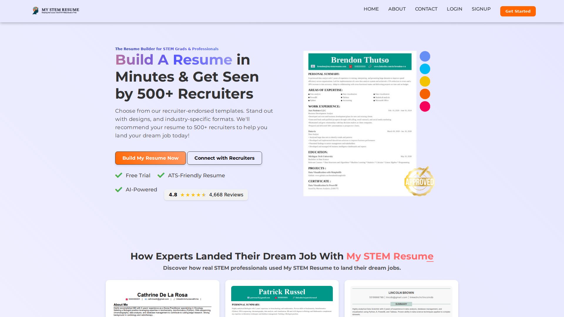 My STEM Resume