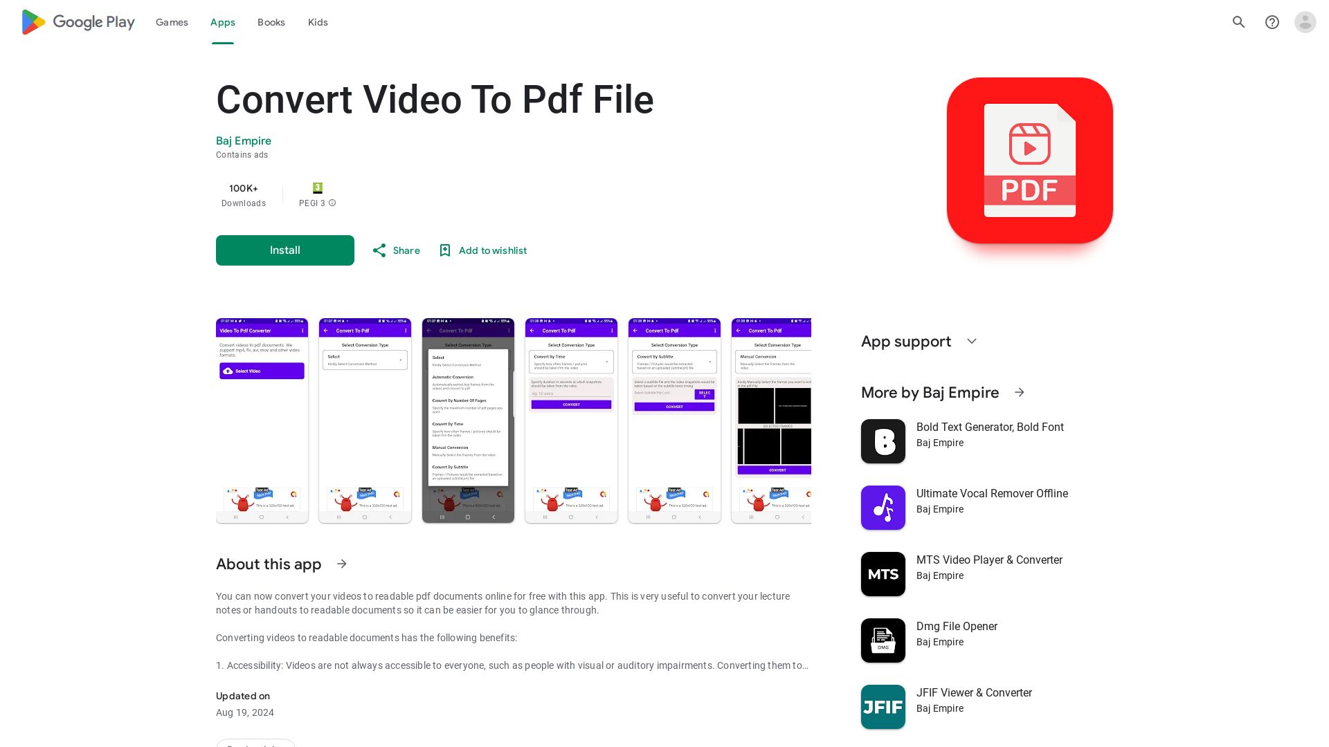 Video To Pdf Converter