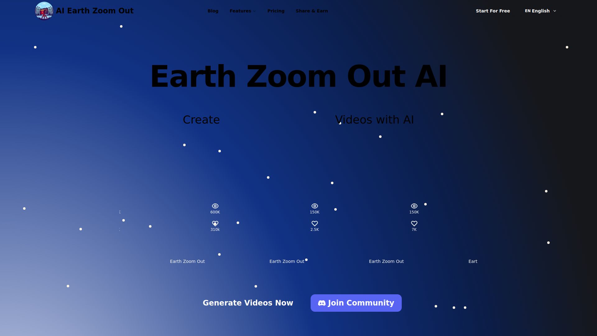 Earth Zoom Out AI