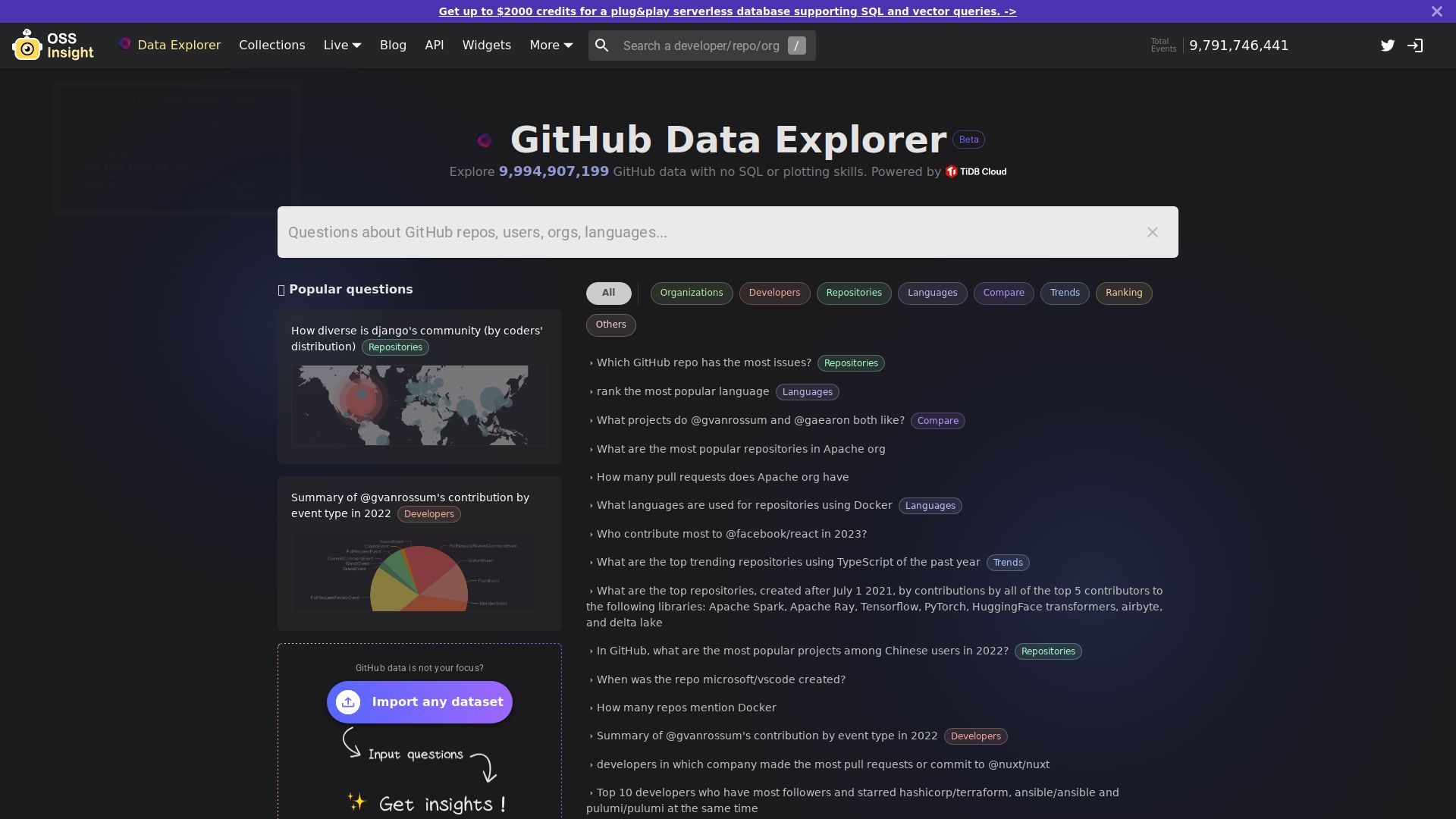 GitHub Data Explorer