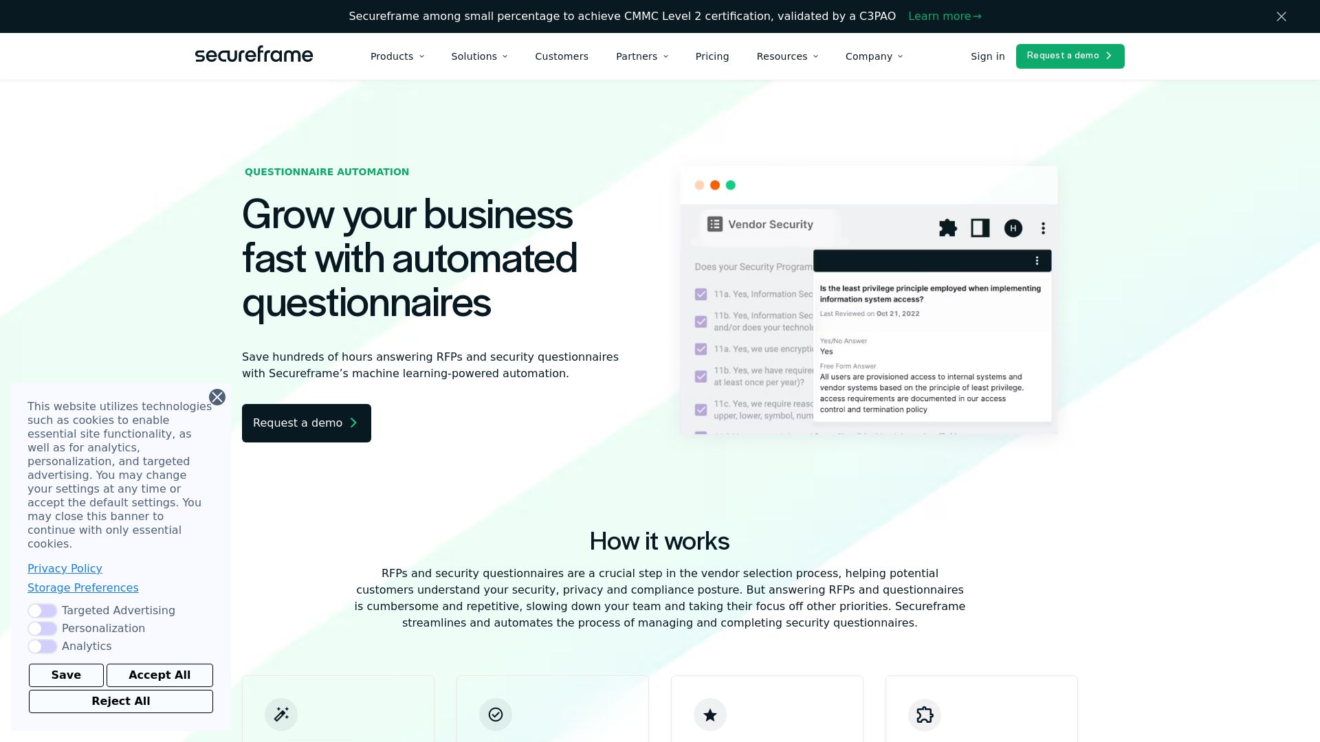 SECUREFRAME QUESTIONNAIRES