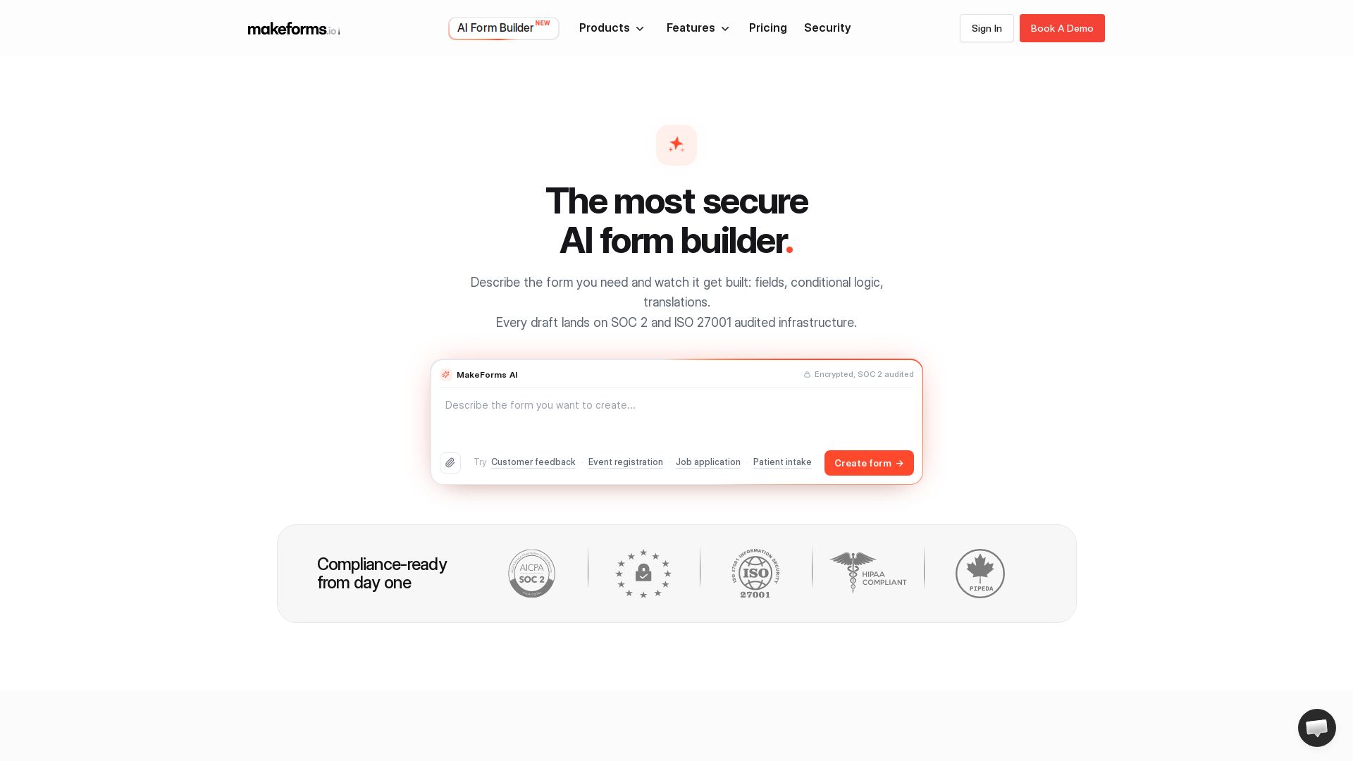 MakeForms’ AI Form Builder