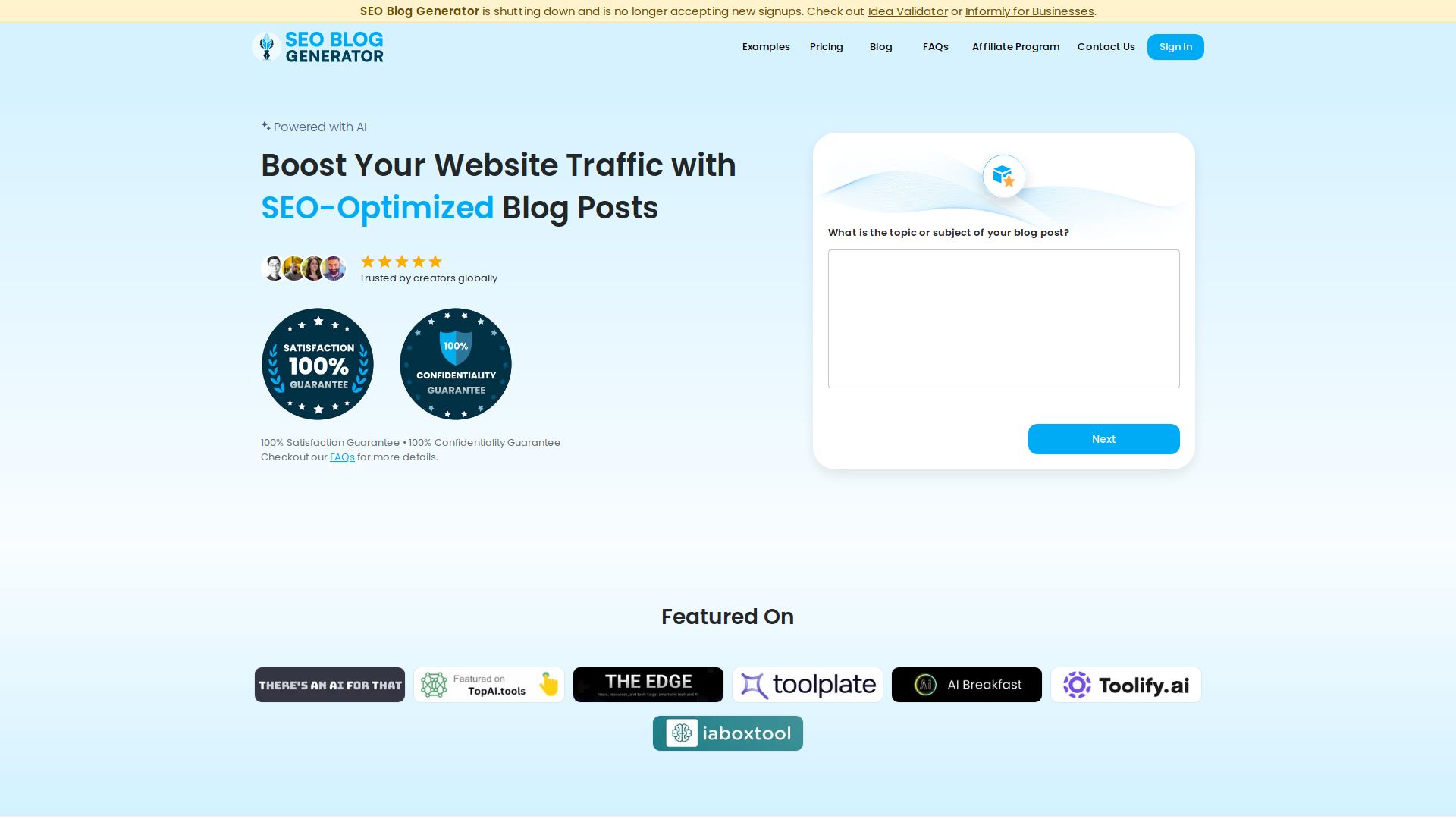 SEO Blog Generator