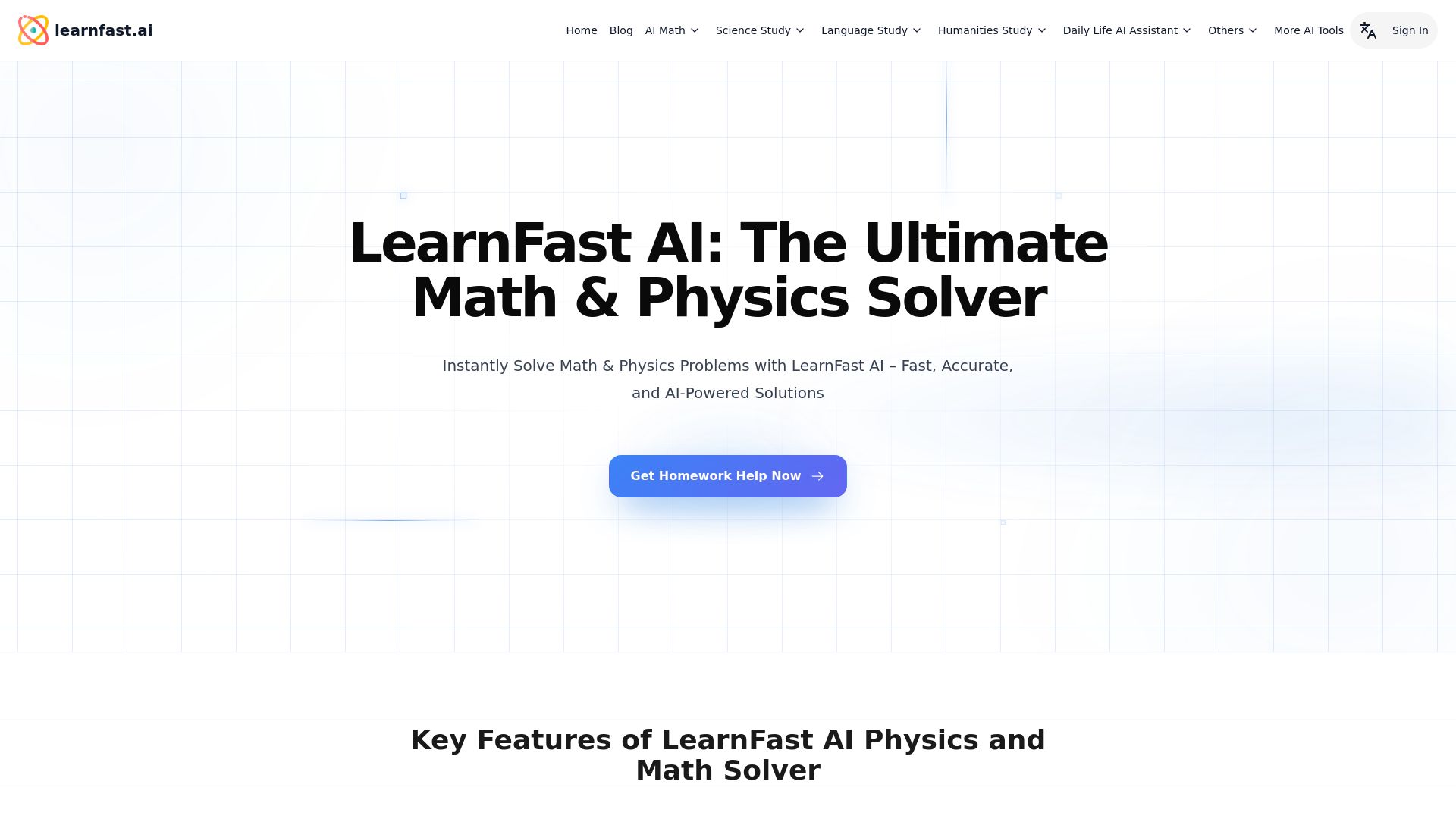 LearnFast AI: Free AI Physics Solver