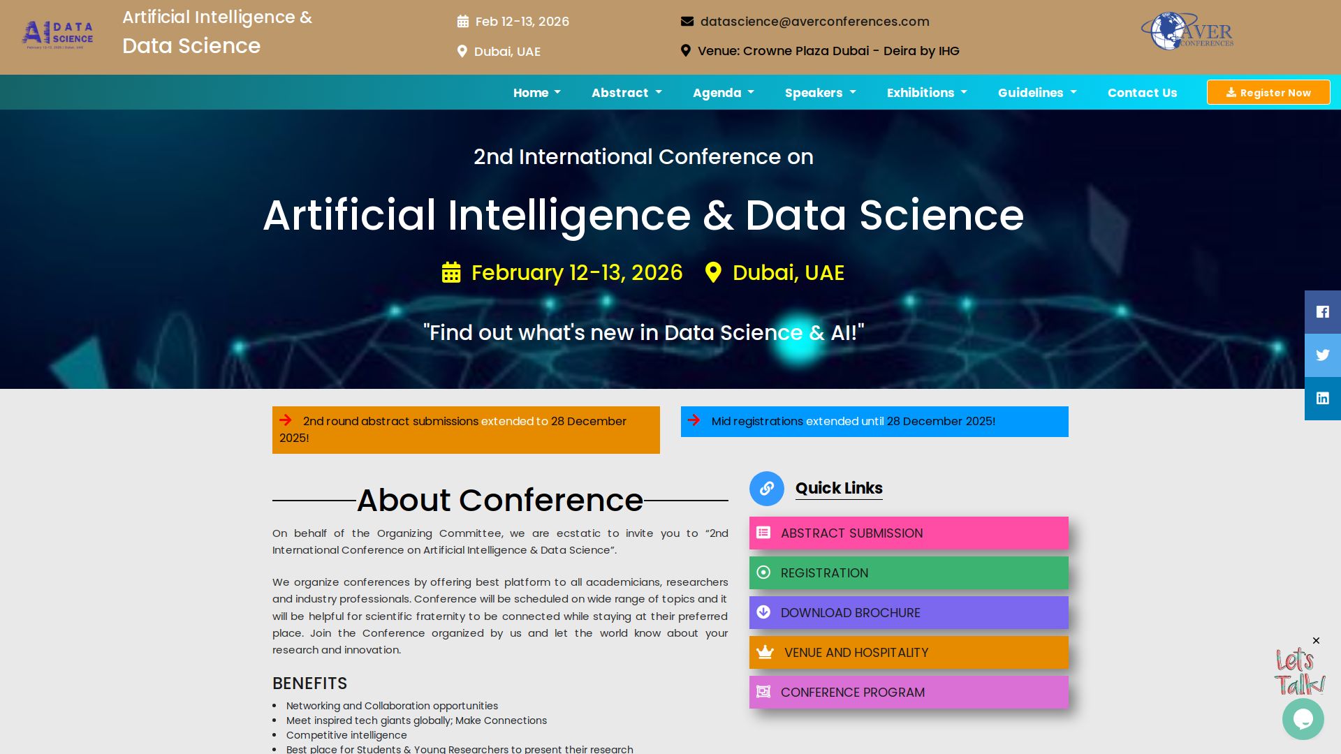 2nd International Conference on Artificial Intelligence & Data Science