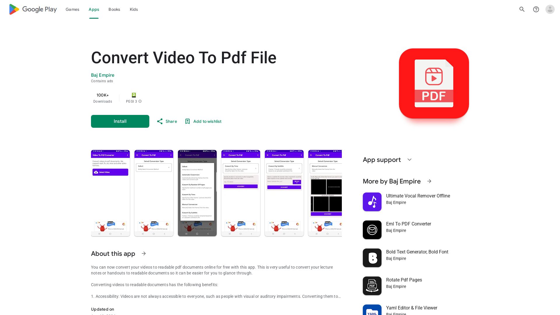 Video To Pdf Converter