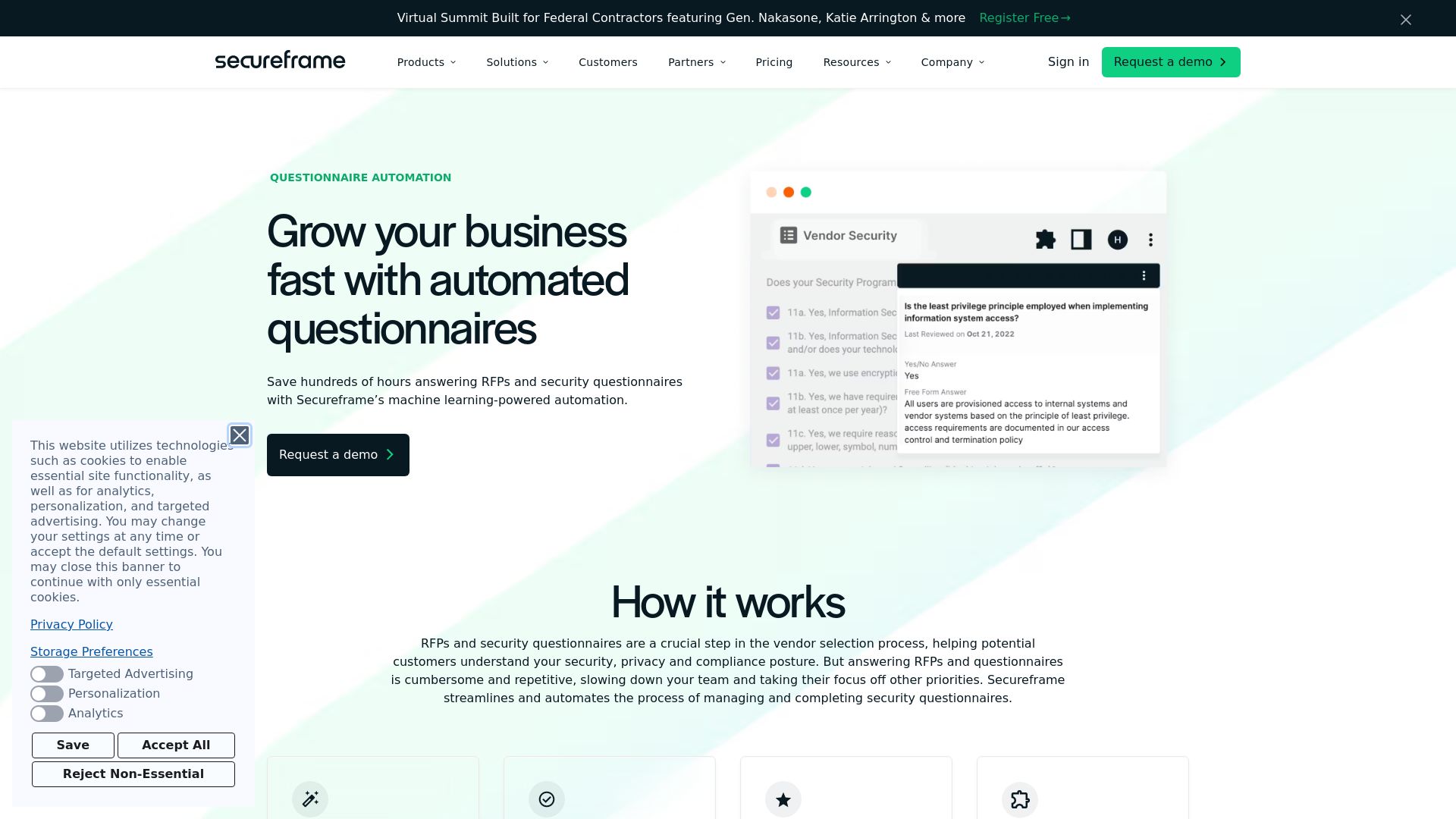 SECUREFRAME QUESTIONNAIRES