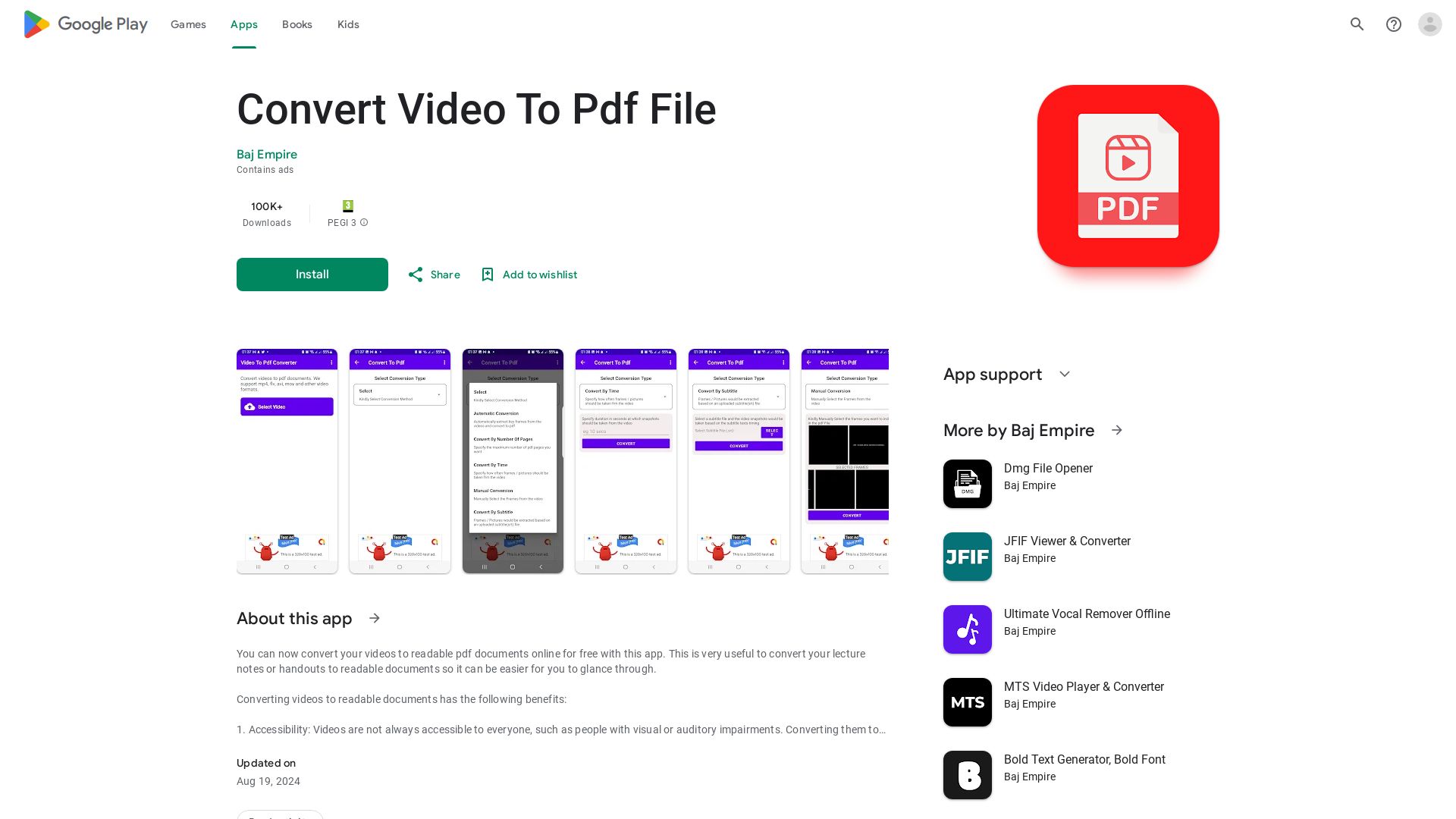 Video To Pdf Converter