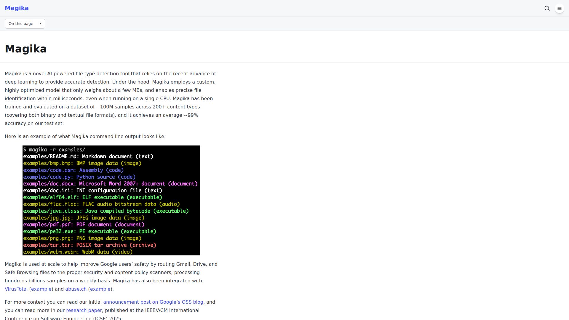 Magika by Google