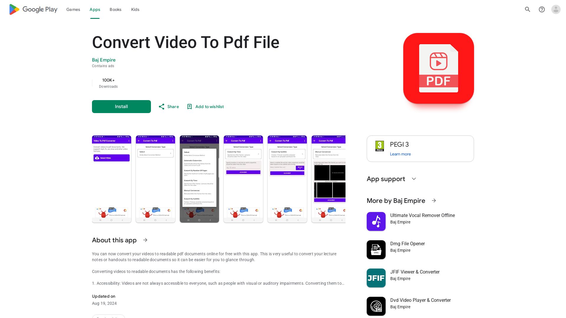 Video To Pdf Converter